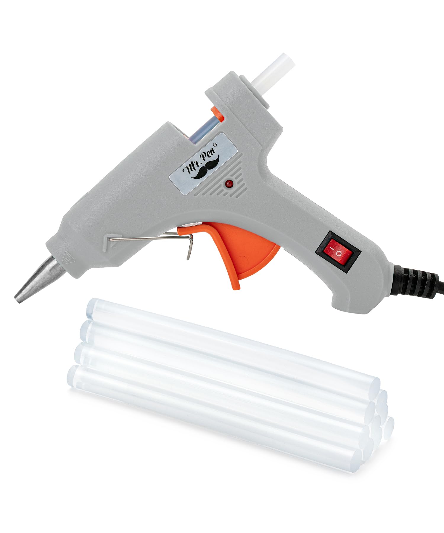 Mr. Pen– Hot Glue Gun Kit, Hot Melt Glue Gun Mini with 20pcs Sticks and 20nWood Craft Sticks and 8 Finger Protector