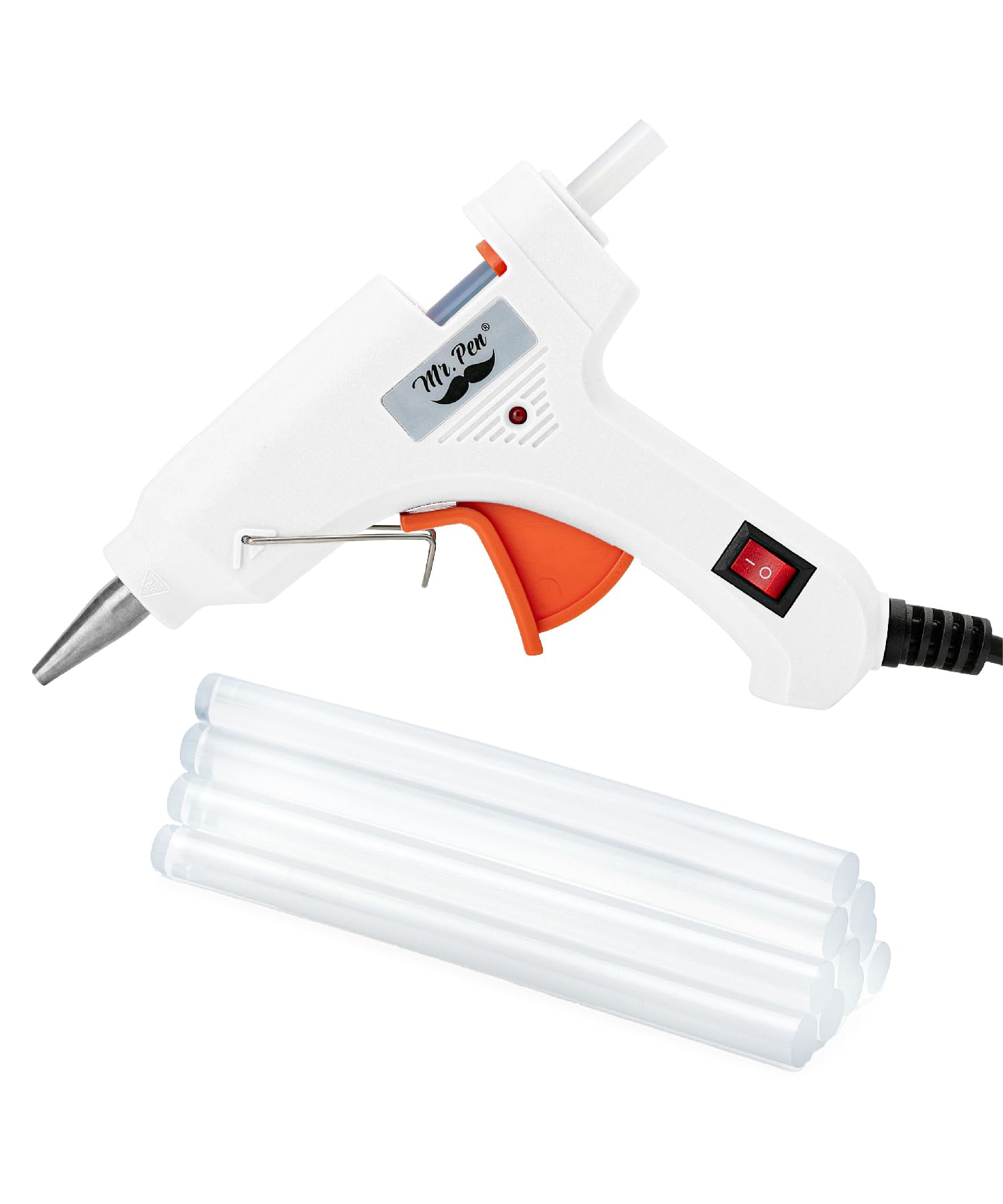 Mr. Pen– Hot Glue Gun Kit, Hot Melt Glue Gun Mini with 20pcs Sticks and 20nWood Craft Sticks and 8 Finger Protector