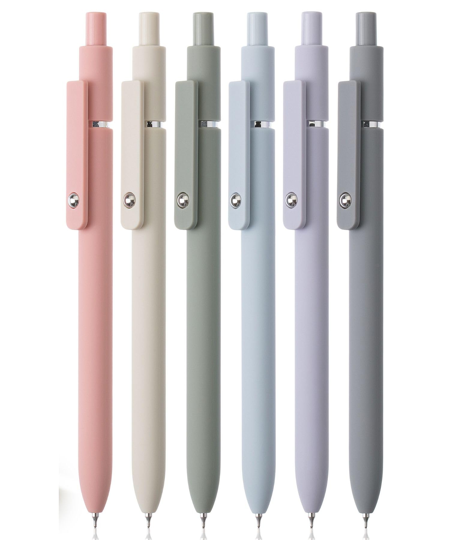 Mr. Pen- Retractable Gel Pens, 12 Pack, Morandi and Vintage Barrels, Black Ink, Fast Dry, Fine Point 0.5mm, Cute and Aesthetic for Journaling