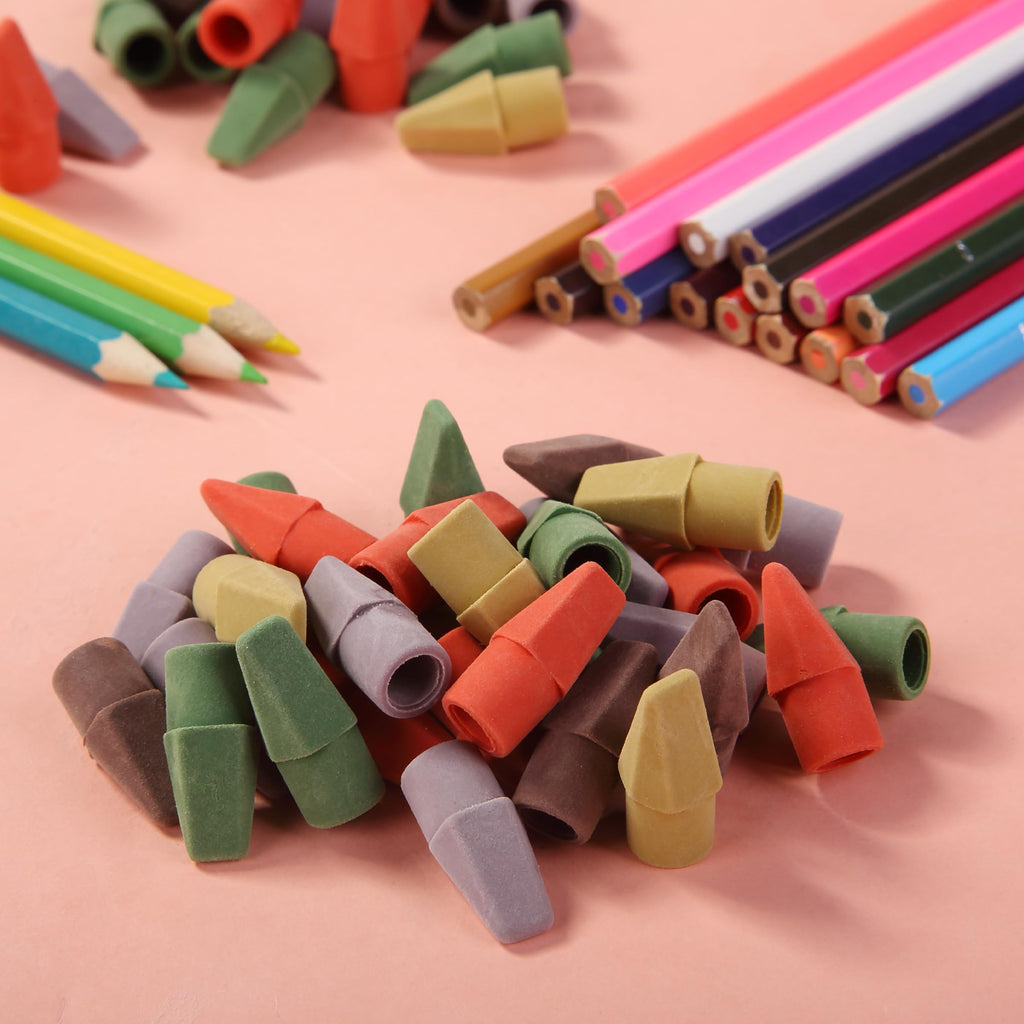 Mr. Pen Erasers for Pencils, 120 Pack, Pencil Top Erasers, Eraser Caps, Cap Tops, Topper Erasers. Ereaser