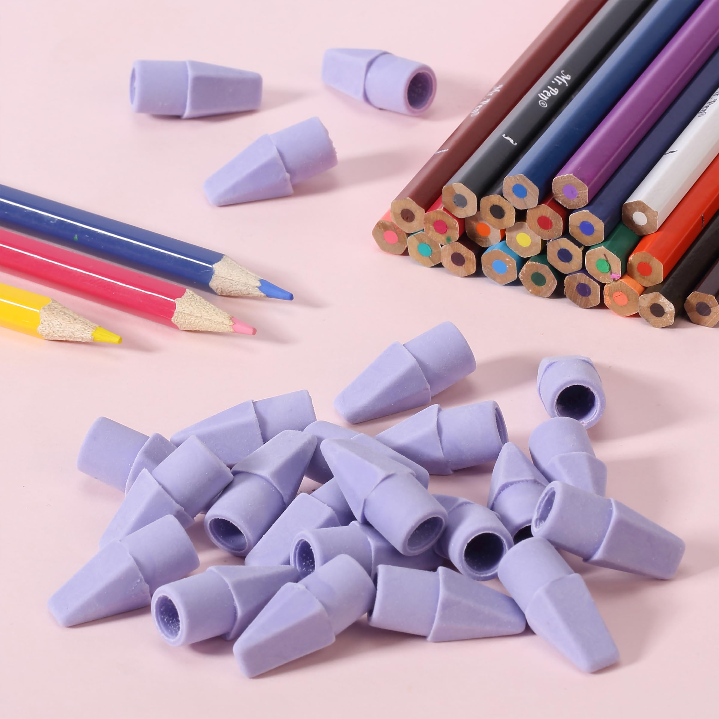 Mr. Pen Erasers for Pencils, 120 Pack, Pencil Top Erasers, Eraser Caps, Cap Tops, Topper Erasers. Ereaser