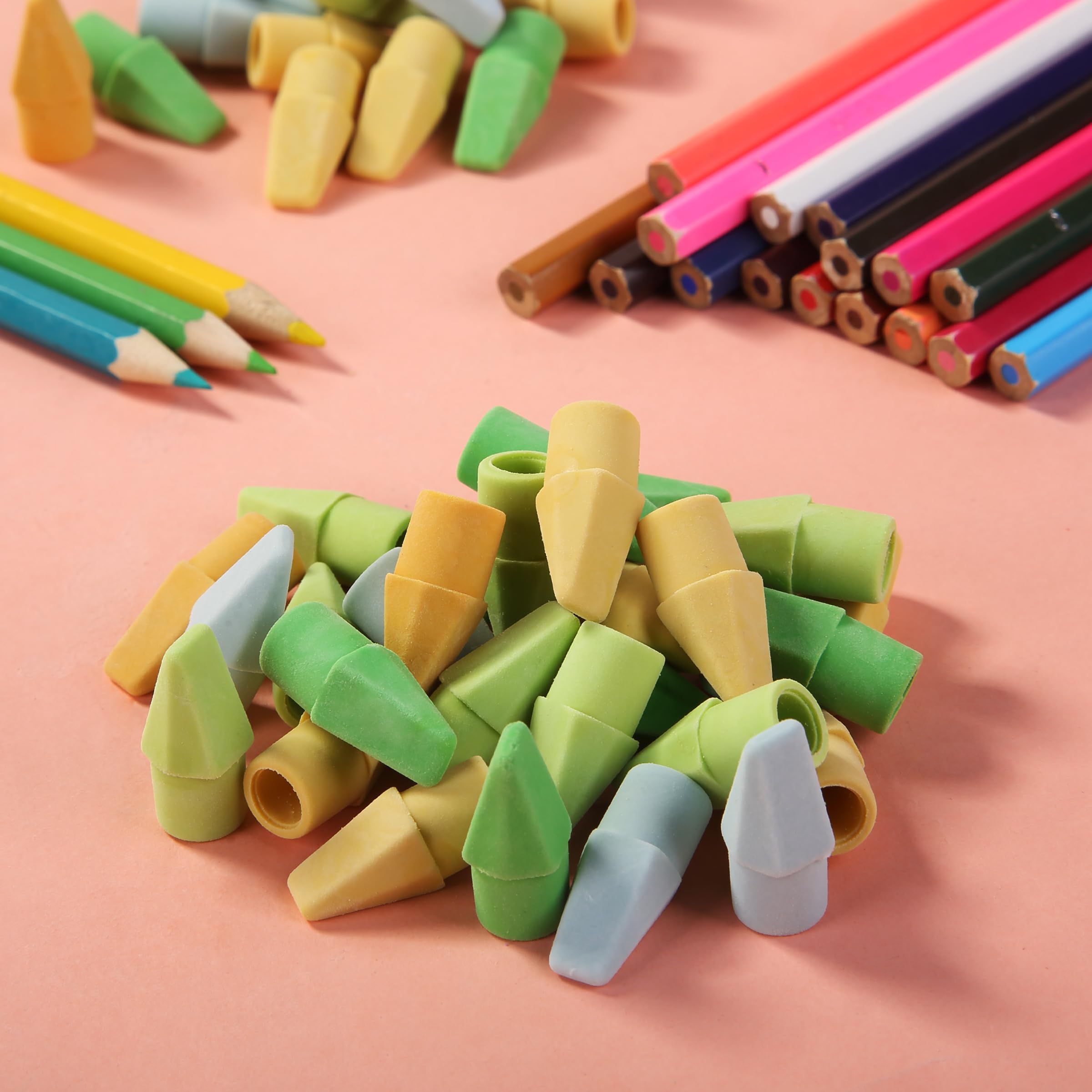 Mr. Pen Erasers for Pencils, 120 Pack, Pencil Top Erasers, Eraser Caps, Cap Tops, Topper Erasers. Ereaser