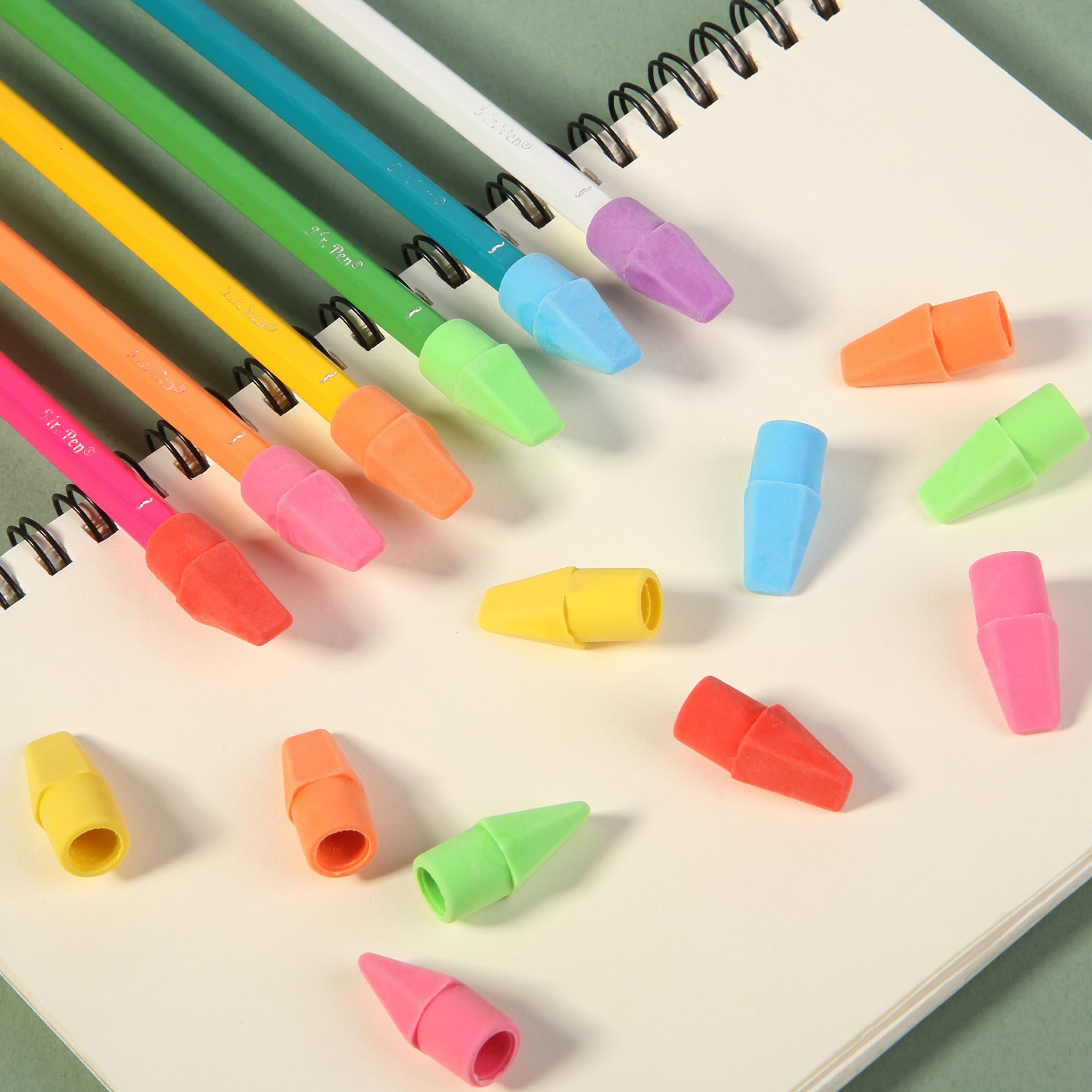 Mr. Pen Erasers for Pencils, 120 Pack, Pencil Top Erasers, Eraser Caps, Cap Tops, Topper Erasers. Ereaser