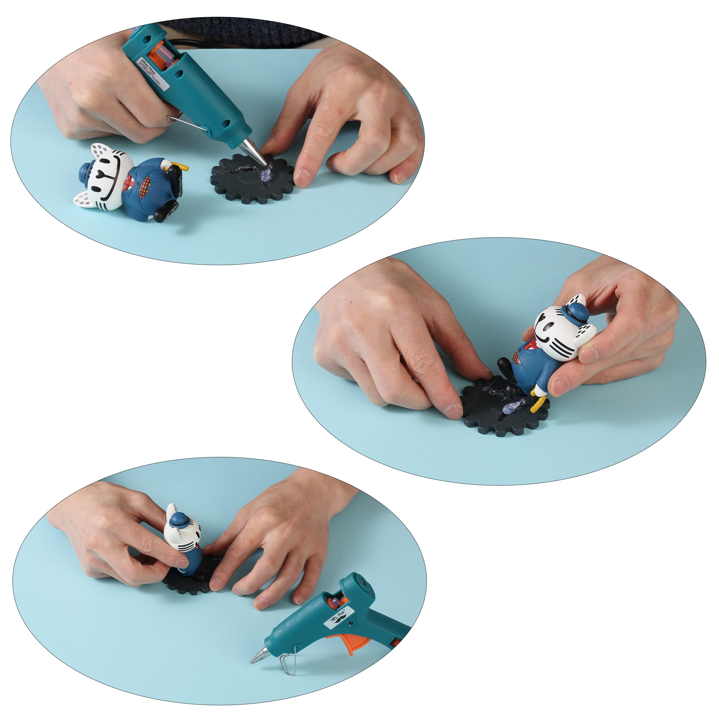 Mr. Pen– Hot Glue Gun Kit, Hot Melt Glue Gun Mini with 20pcs Sticks and 20nWood Craft Sticks and 8 Finger Protector