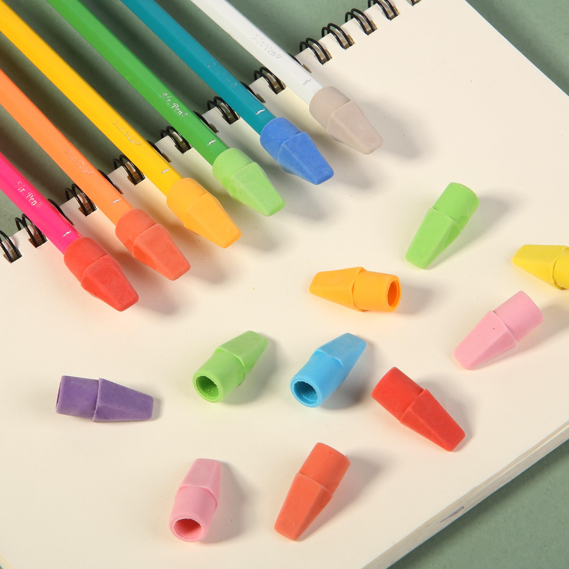 Mr. Pen Erasers for Pencils, 120 Pack, Pencil Top Erasers, Eraser Caps, Cap Tops, Topper Erasers. Ereaser