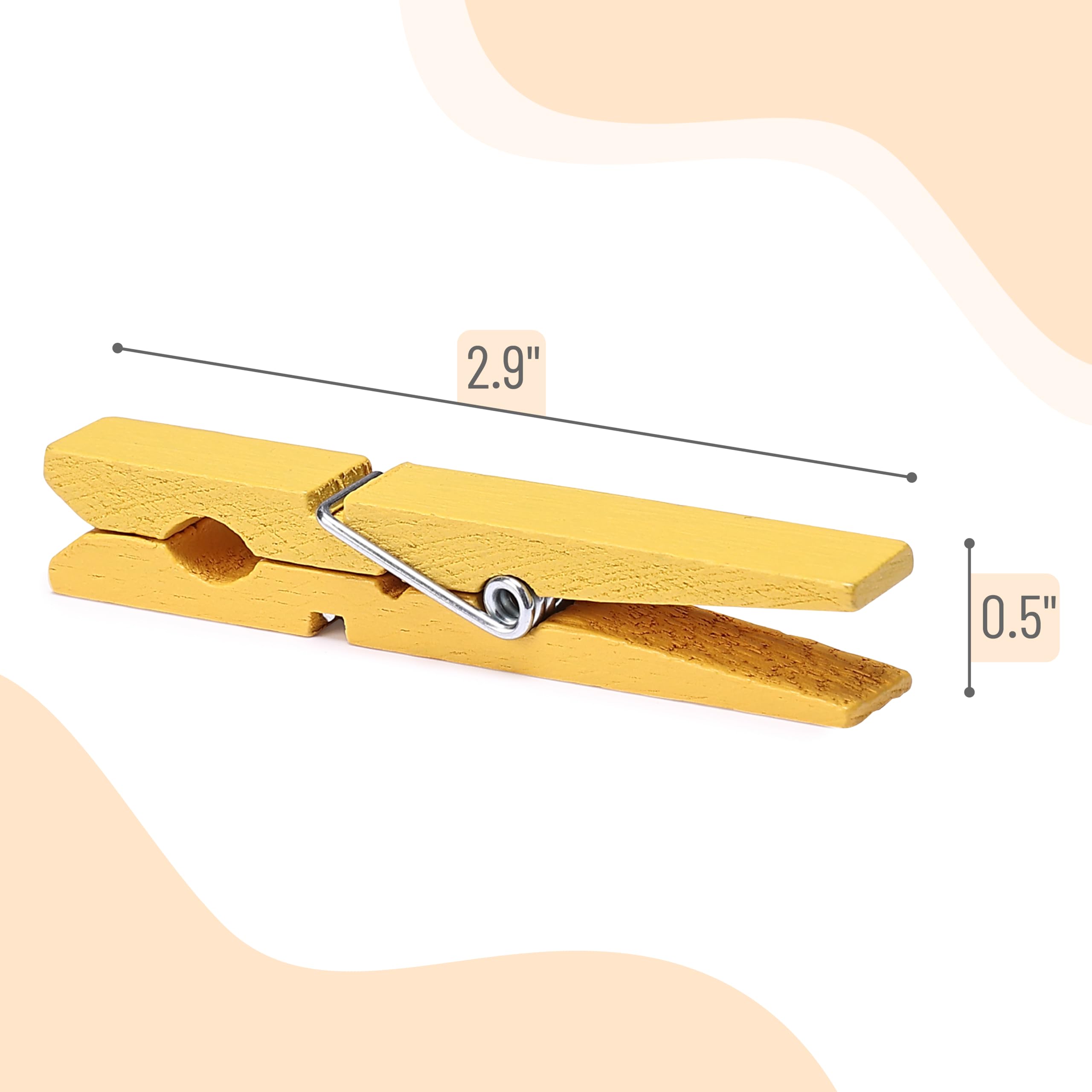 Mr. Pen- Wooden Clothes Pins, Large Natural Wood, 50 Pack, 2.9 Inch, Rust Resistant for Classroom, Crafts