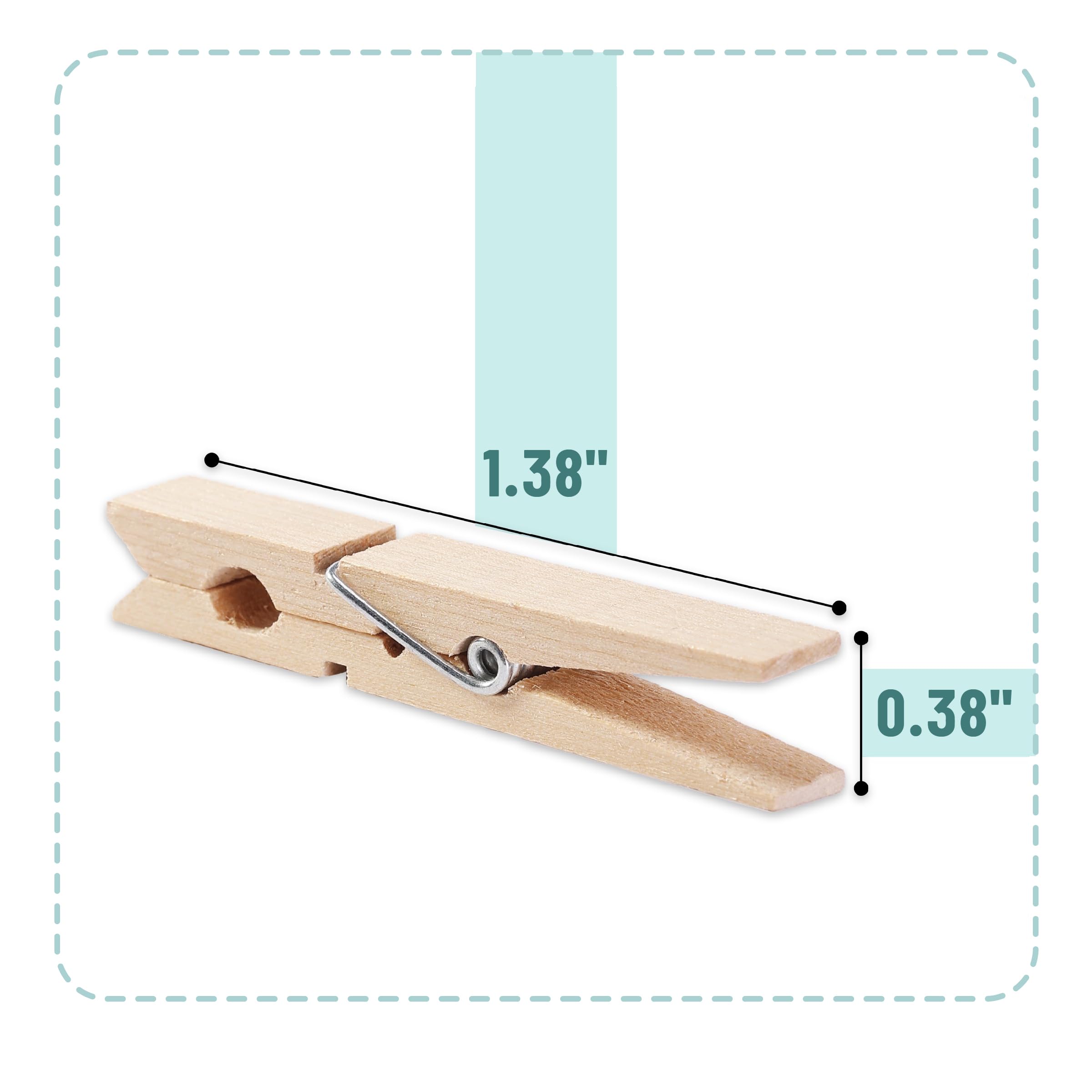 Mr. Pen- Wooden Clothes Pins, Large Natural Wood, 50 Pack, 2.9 Inch, Rust Resistant for Classroom, Crafts