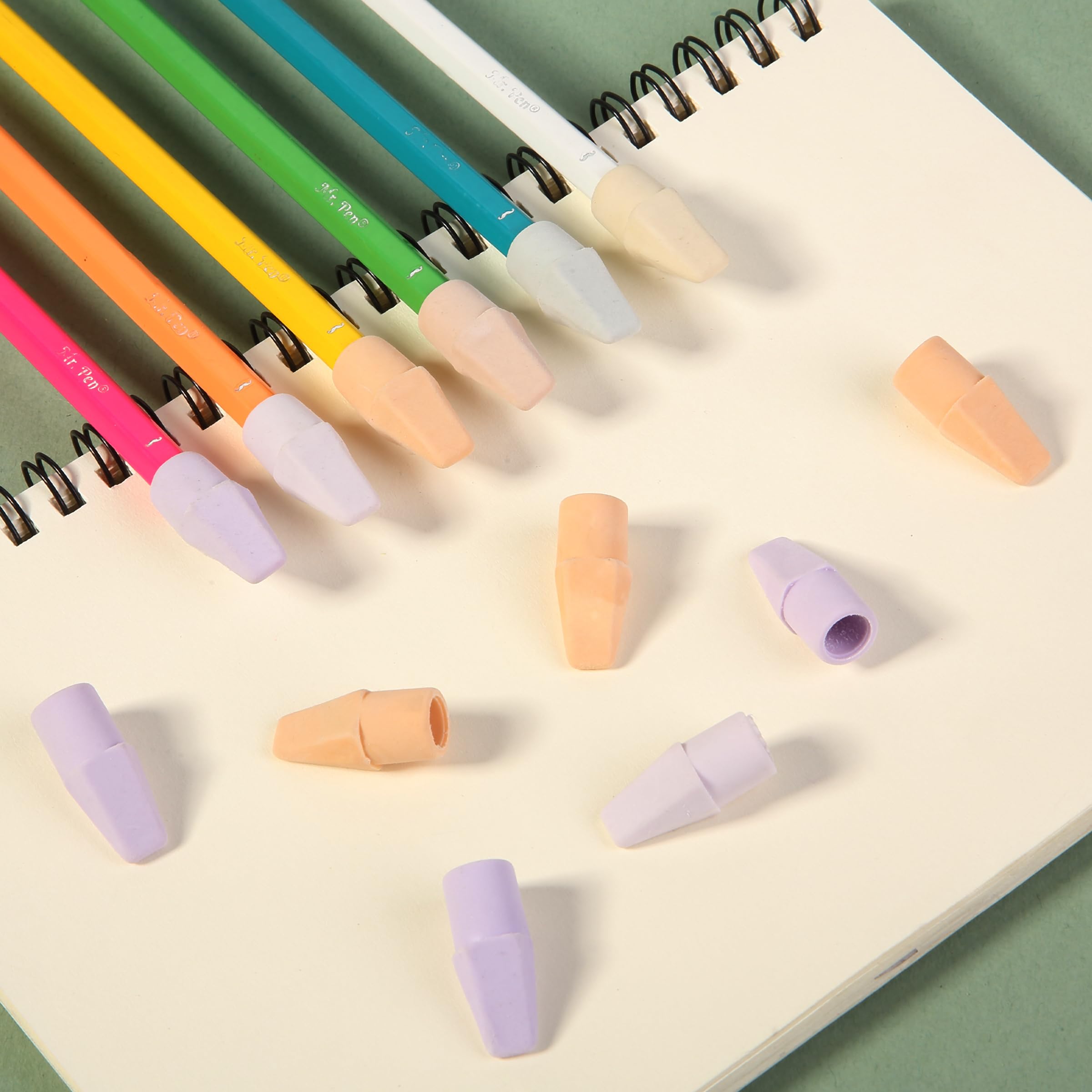 Mr. Pen Erasers for Pencils, 120 Pack, Pencil Top Erasers, Eraser Caps, Cap Tops, Topper Erasers. Ereaser