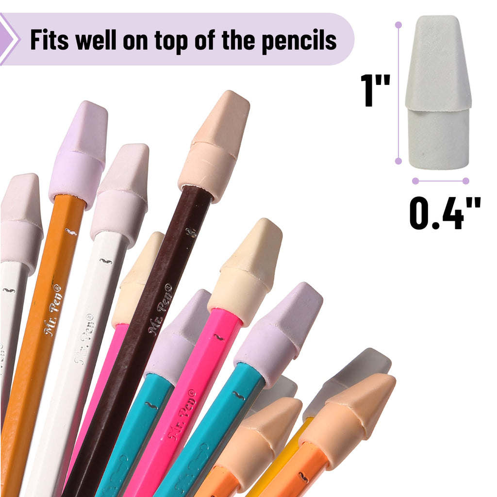 Mr. Pen Erasers for Pencils, 120 Pack, Pencil Top Erasers, Eraser Caps, Cap Tops, Topper Erasers. Ereaser