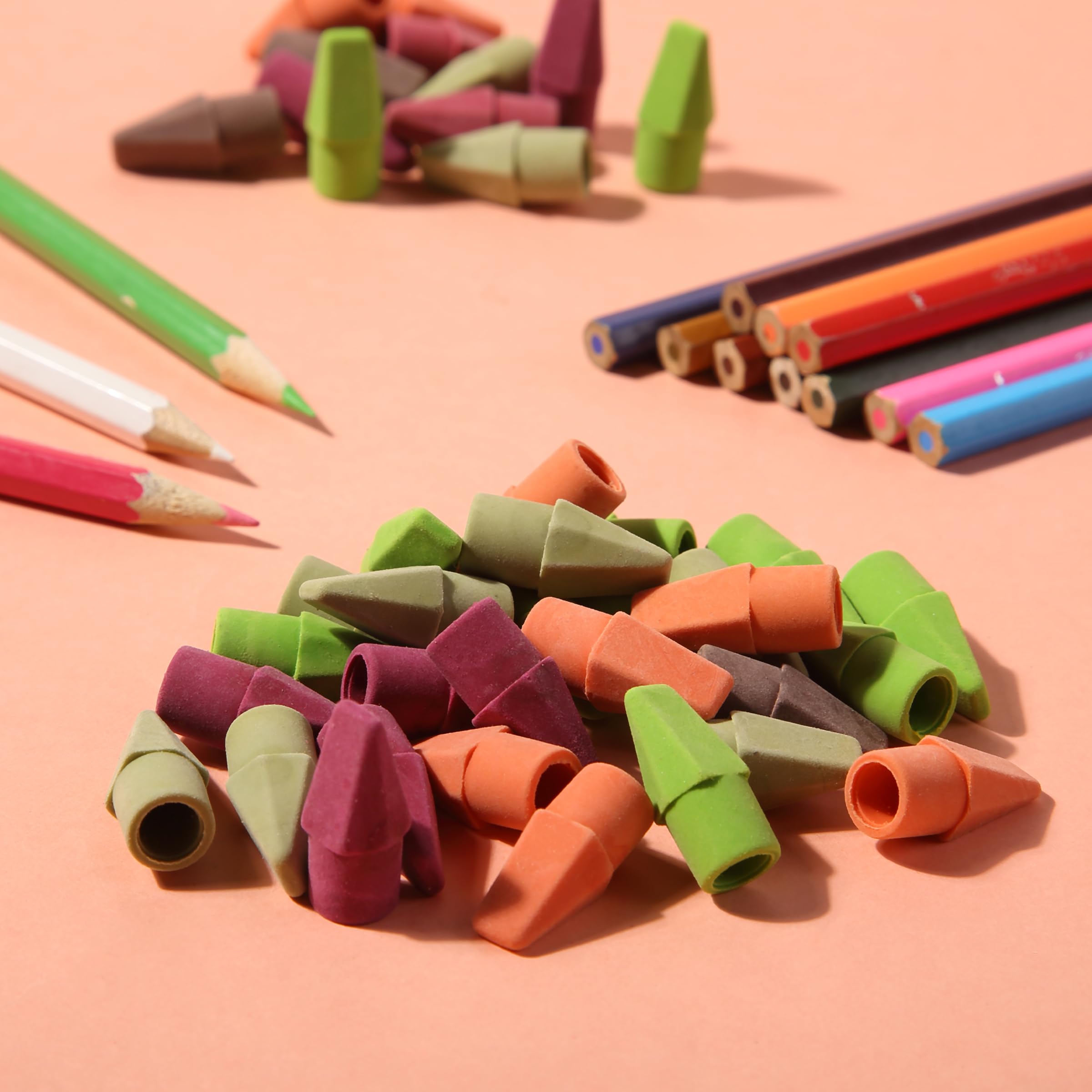 Mr. Pen Erasers for Pencils, 120 Pack, Pencil Top Erasers, Eraser Caps, Cap Tops, Topper Erasers. Ereaser