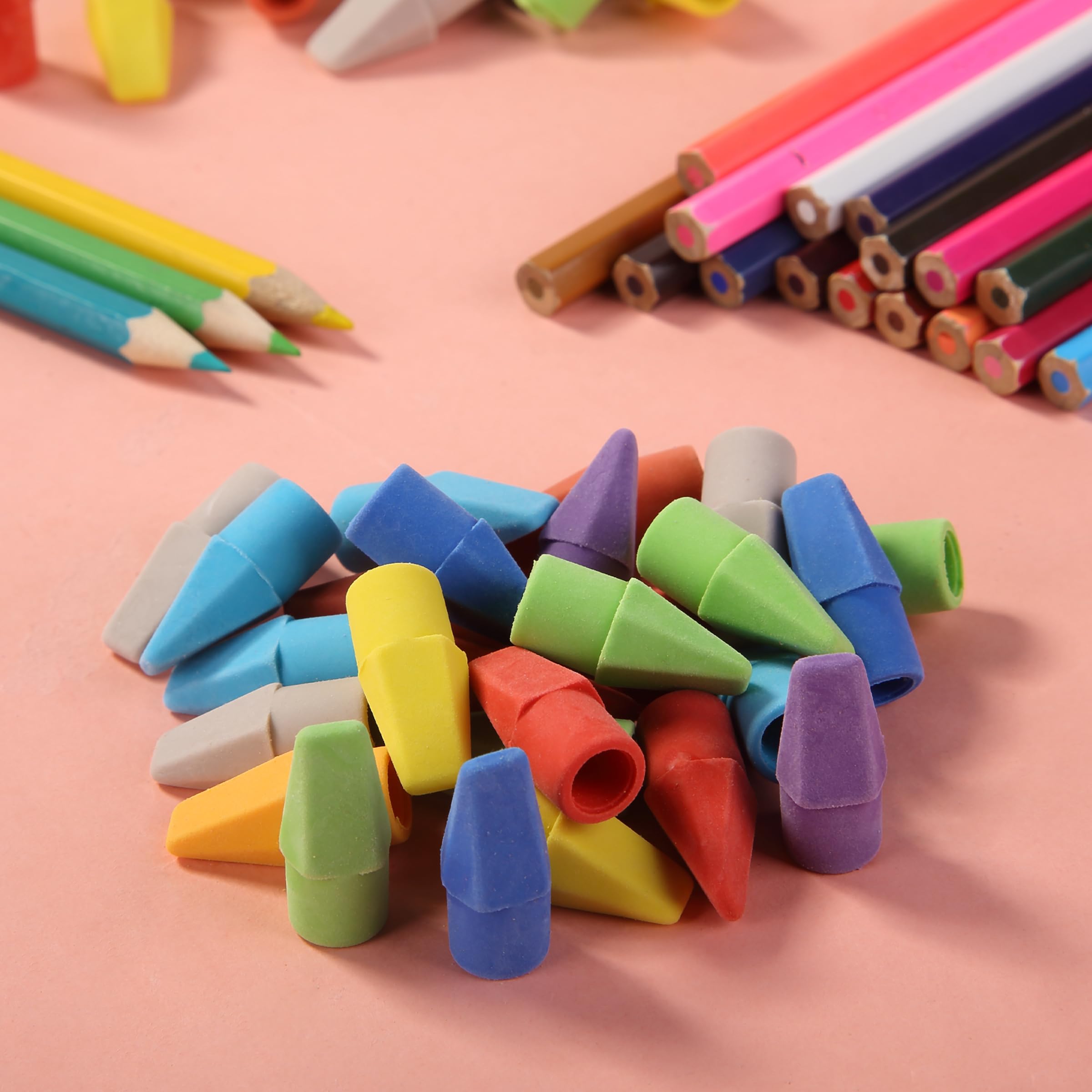 Mr. Pen Erasers for Pencils, 120 Pack, Pencil Top Erasers, Eraser Caps, Cap Tops, Topper Erasers. Ereaser
