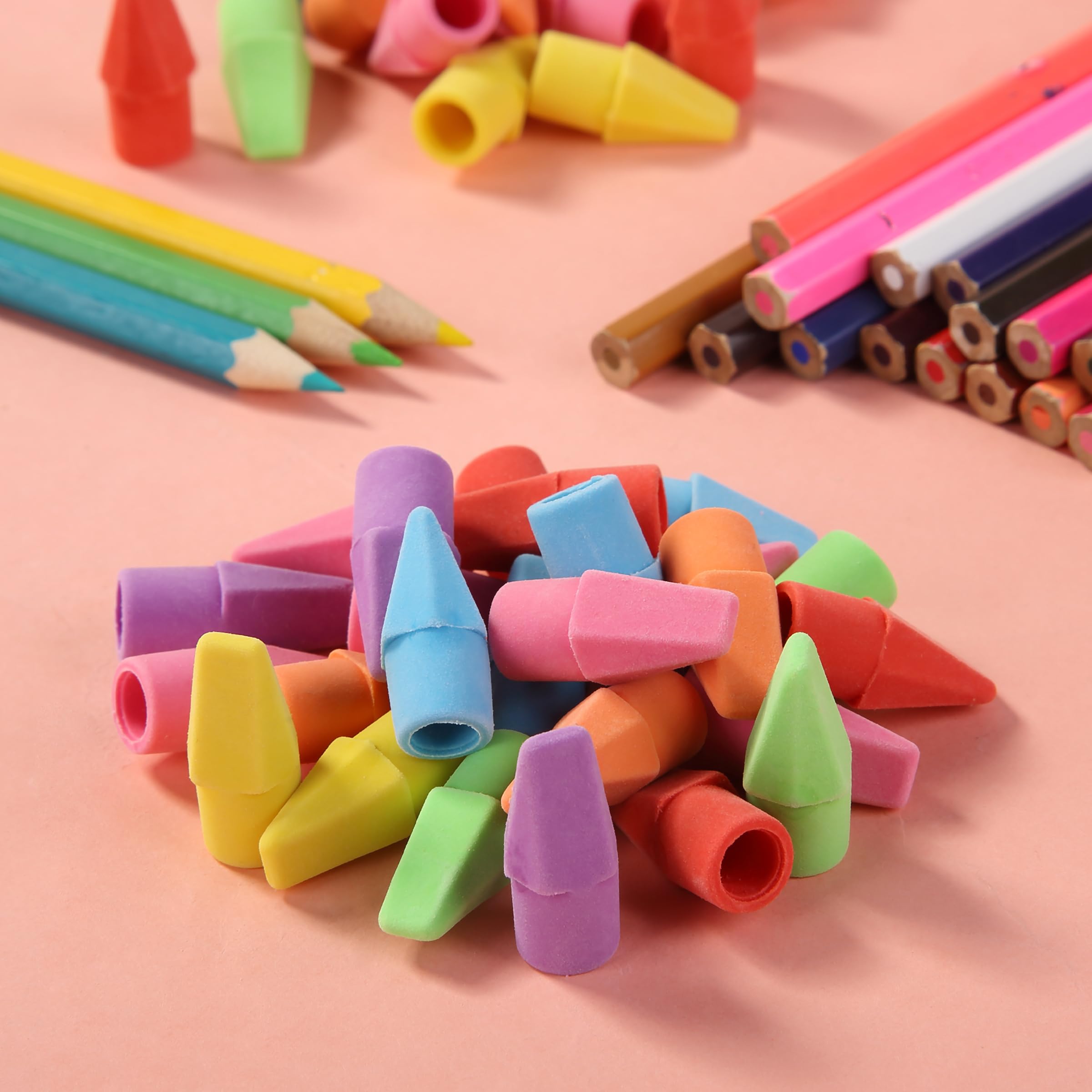 Mr. Pen Erasers for Pencils, 120 Pack, Pencil Top Erasers, Eraser Caps, Cap Tops, Topper Erasers. Ereaser