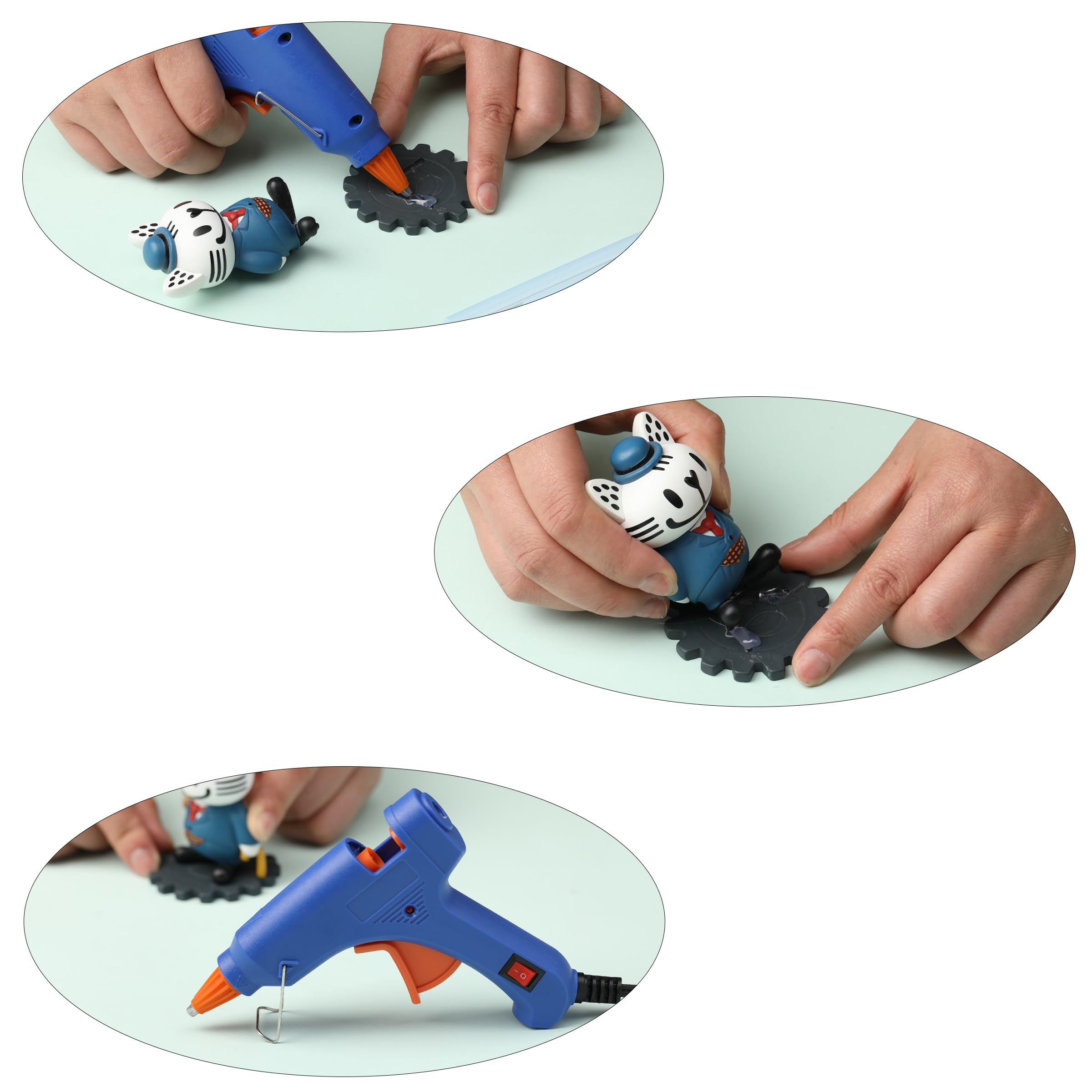 Mr. Pen– Hot Glue Gun Kit, Hot Melt Glue Gun Mini with 20pcs Sticks and 20nWood Craft Sticks and 8 Finger Protector