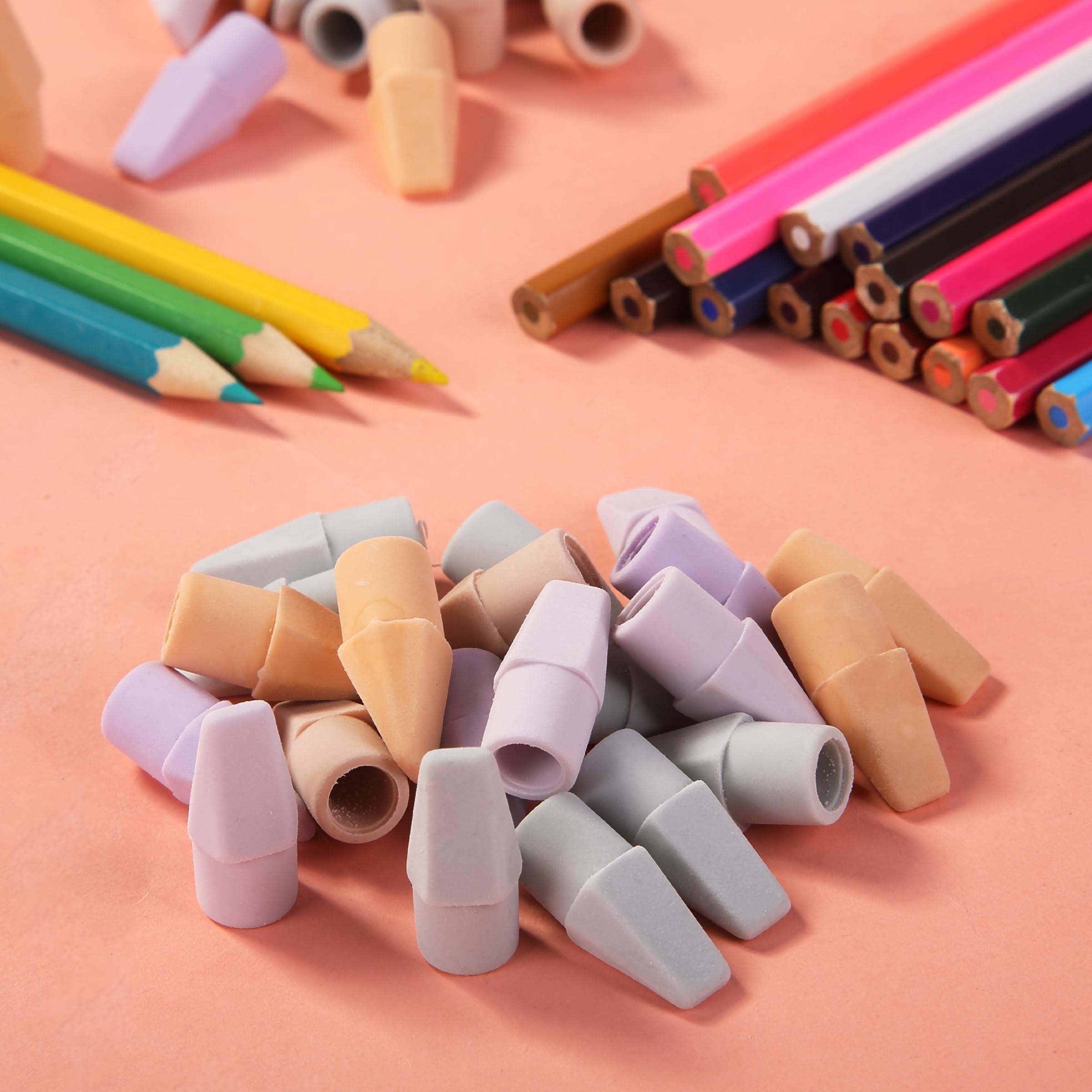 Mr. Pen Erasers for Pencils, 120 Pack, Pencil Top Erasers, Eraser Caps, Cap Tops, Topper Erasers. Ereaser