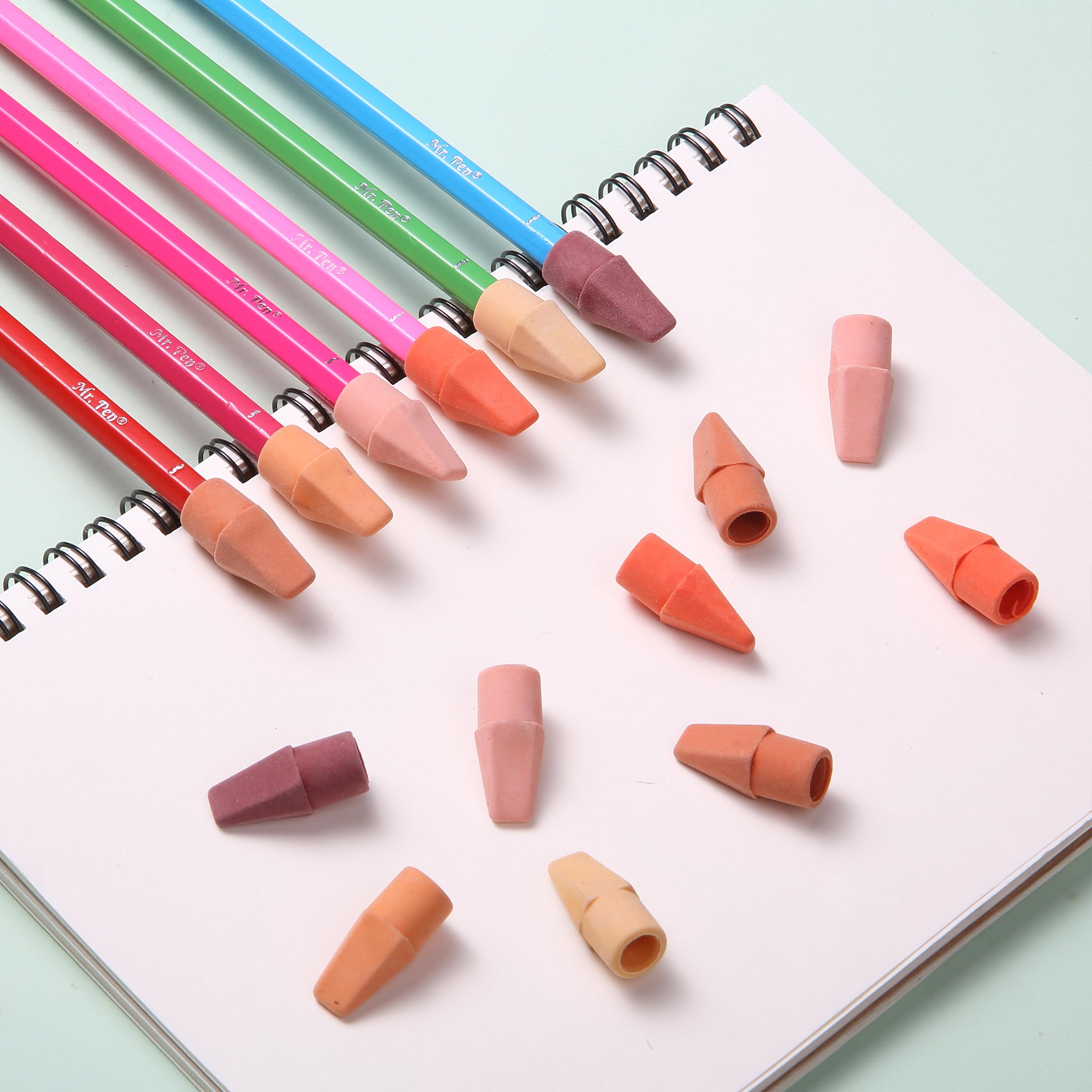Mr. Pen Erasers for Pencils, 120 Pack, Pencil Top Erasers, Eraser Caps, Cap Tops, Topper Erasers. Ereaser