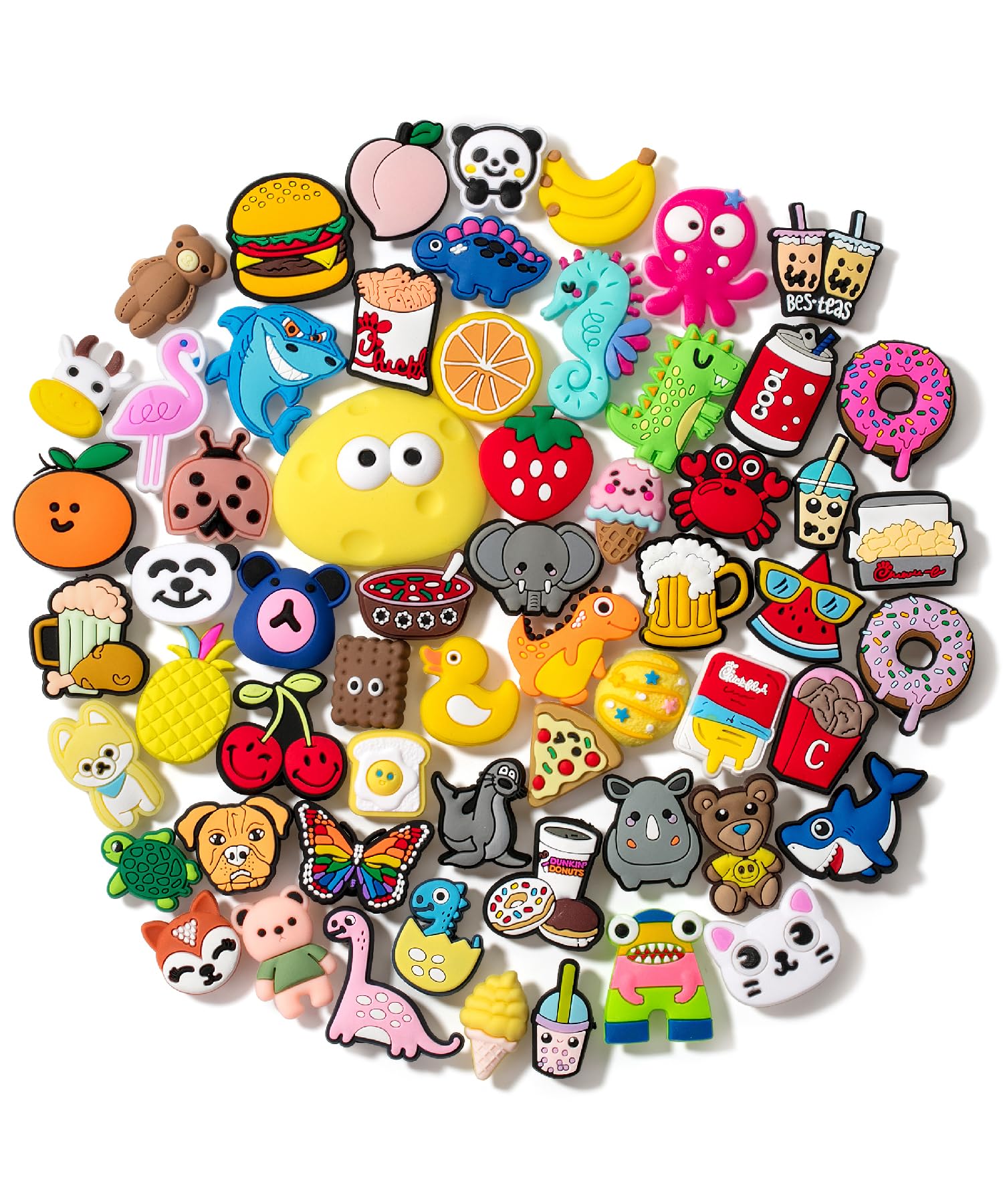 Mr. Pen- Different Charms, 30, 50, 60 Pcs, PVC Random Decoration Charms for Decoration