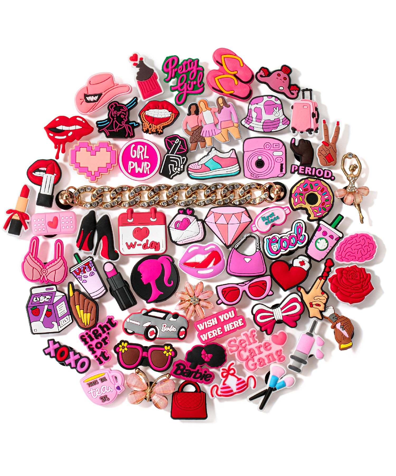 Mr. Pen- Different Charms, 30, 50, 60 Pcs, PVC Random Decoration Charms for Decoration