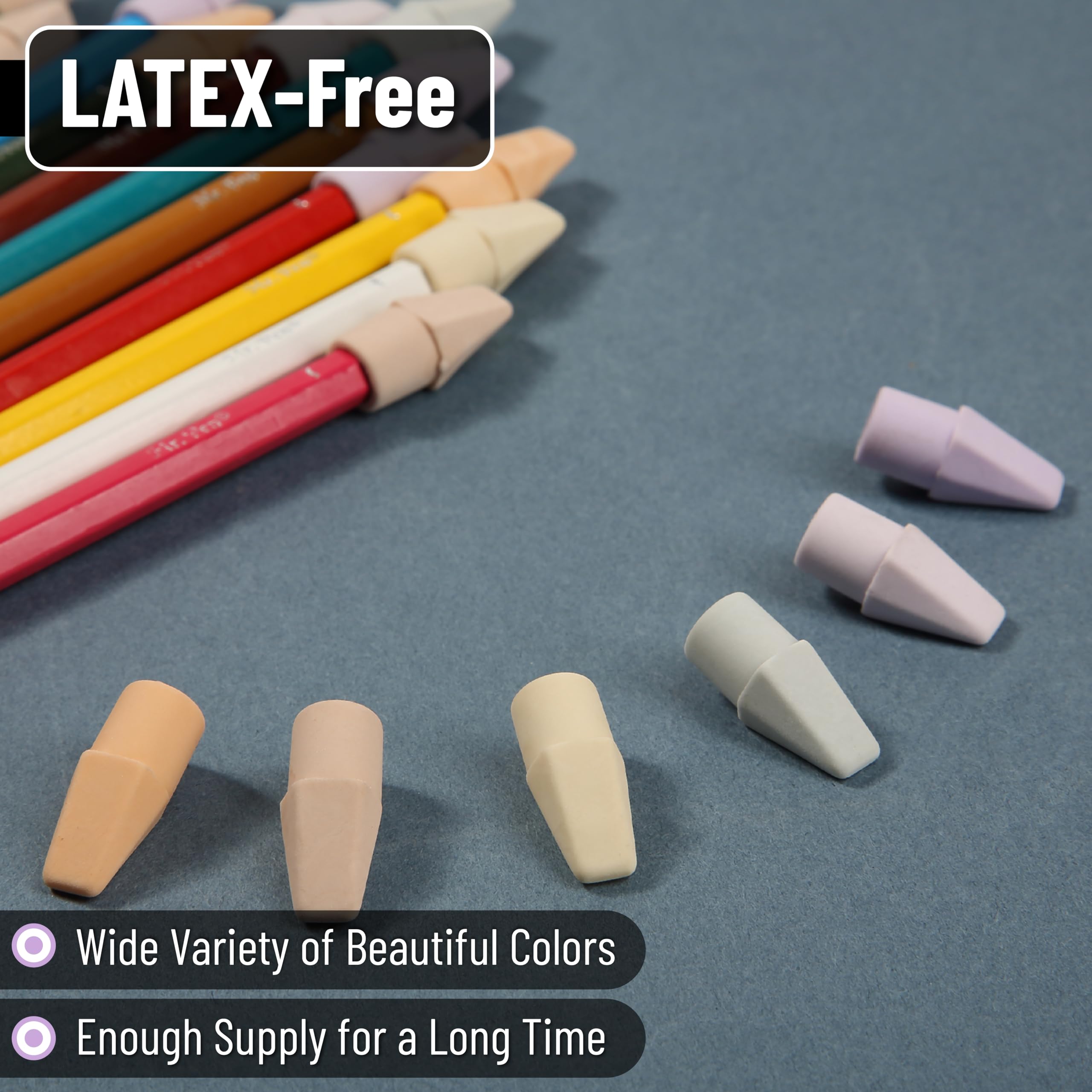 Mr. Pen Erasers for Pencils, 120 Pack, Pencil Top Erasers, Eraser Caps, Cap Tops, Topper Erasers. Ereaser