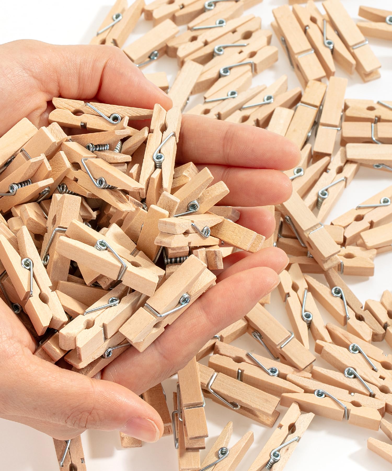 Mr. Pen- Wooden Clothes Pins, Large Natural Wood, 50 Pack, 2.9 Inch, Rust Resistant for Classroom, Crafts