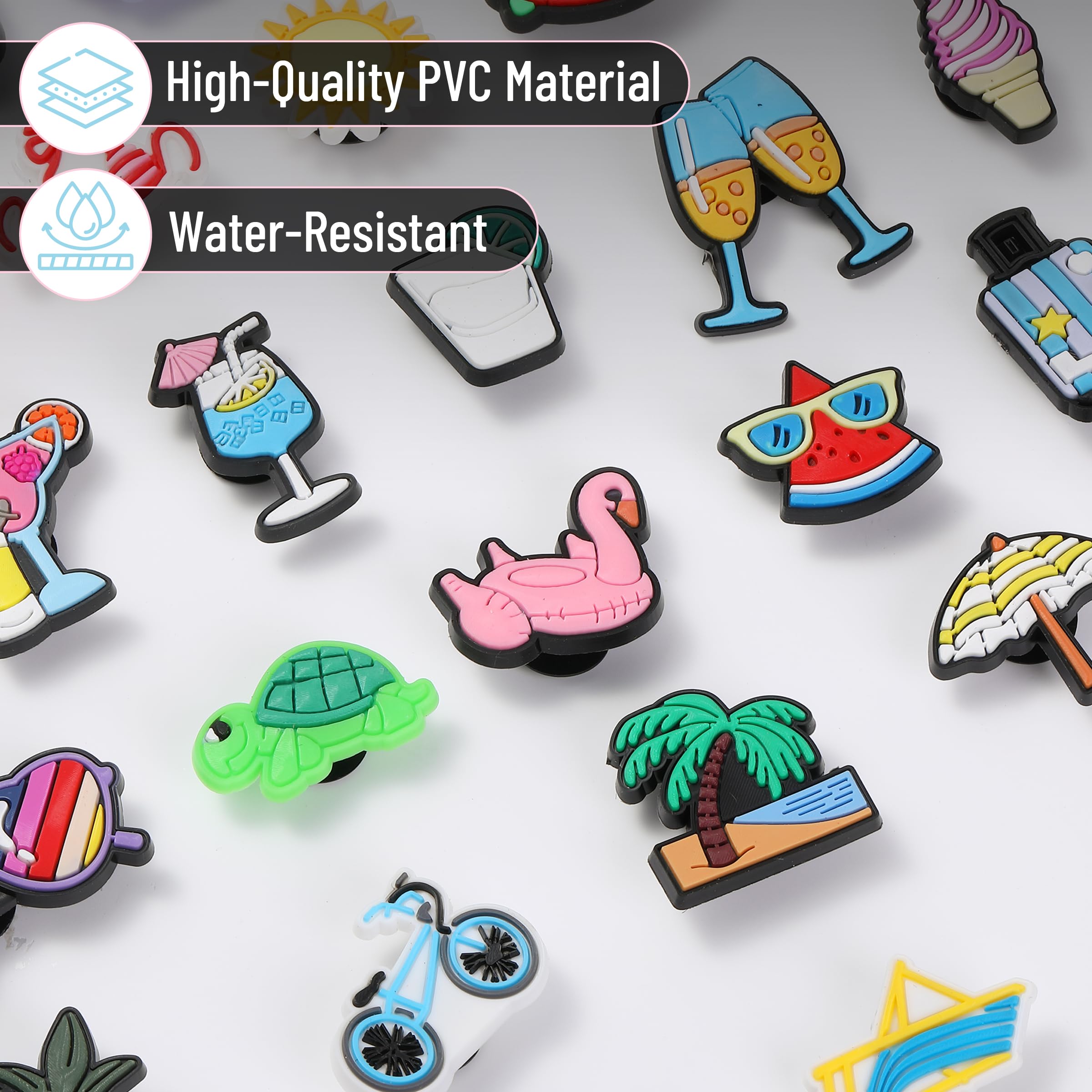 Mr. Pen- Different Charms, 30, 50, 60 Pcs, PVC Random Decoration Charms for Decoration