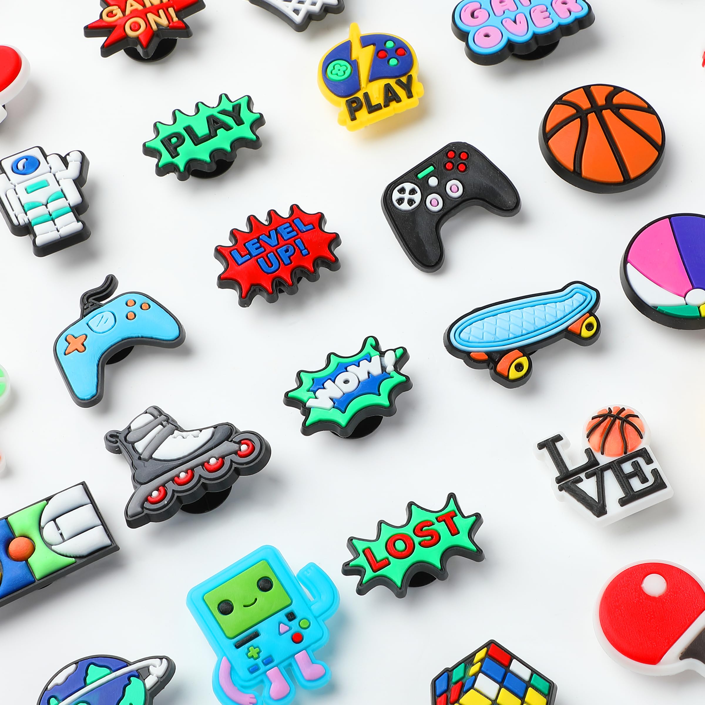 Mr. Pen- Different Charms, 30, 50, 60 Pcs, PVC Random Decoration Charms for Decoration