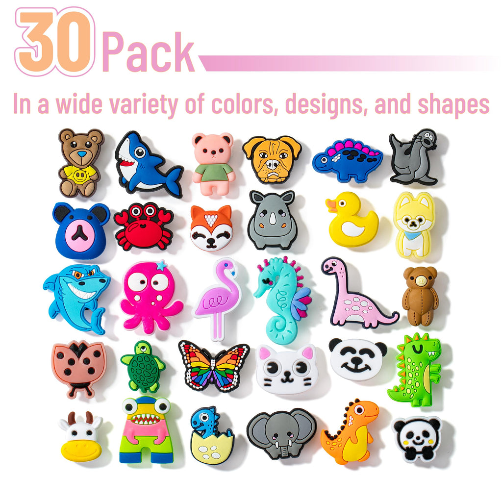 Mr. Pen- Different Charms, 30, 50, 60 Pcs, PVC Random Decoration Charms for Decoration