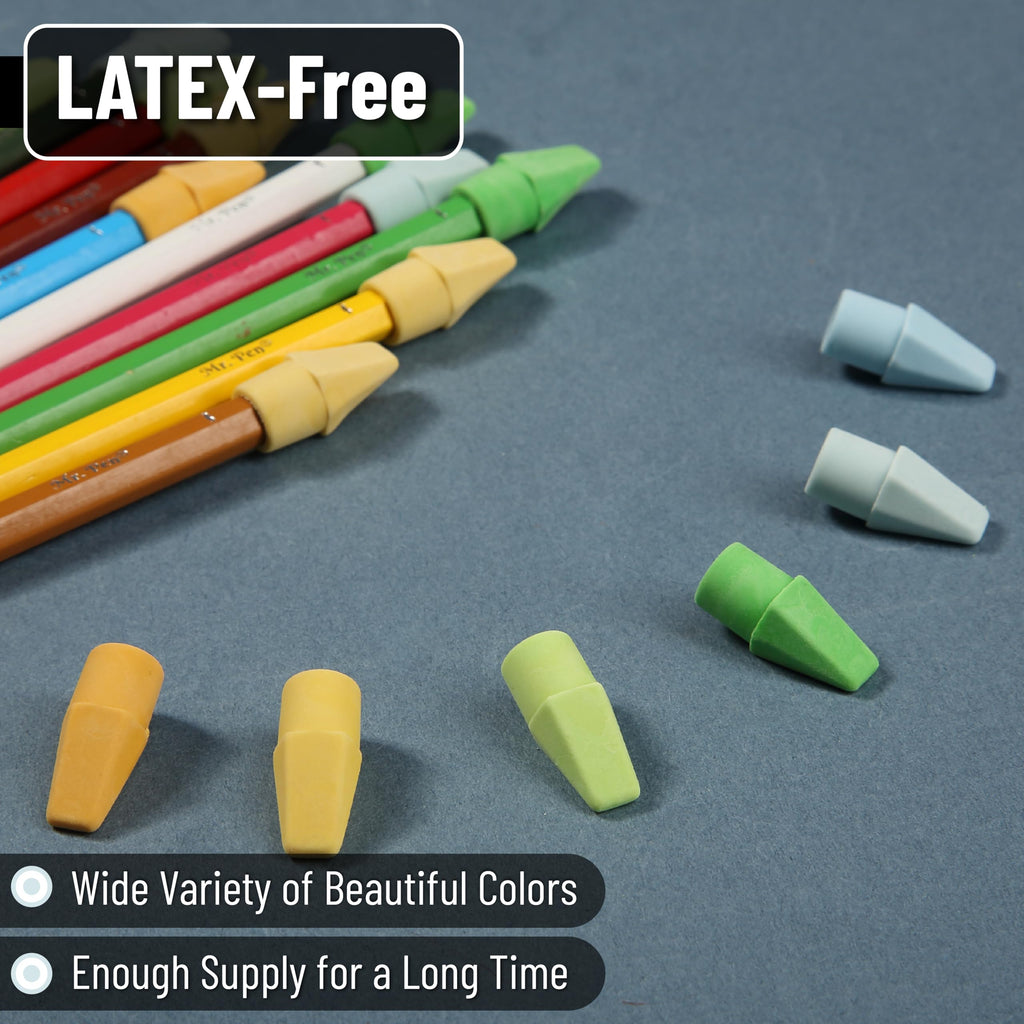 Mr. Pen Erasers for Pencils, 120 Pack, Pencil Top Erasers, Eraser Caps, Cap Tops, Topper Erasers. Ereaser
