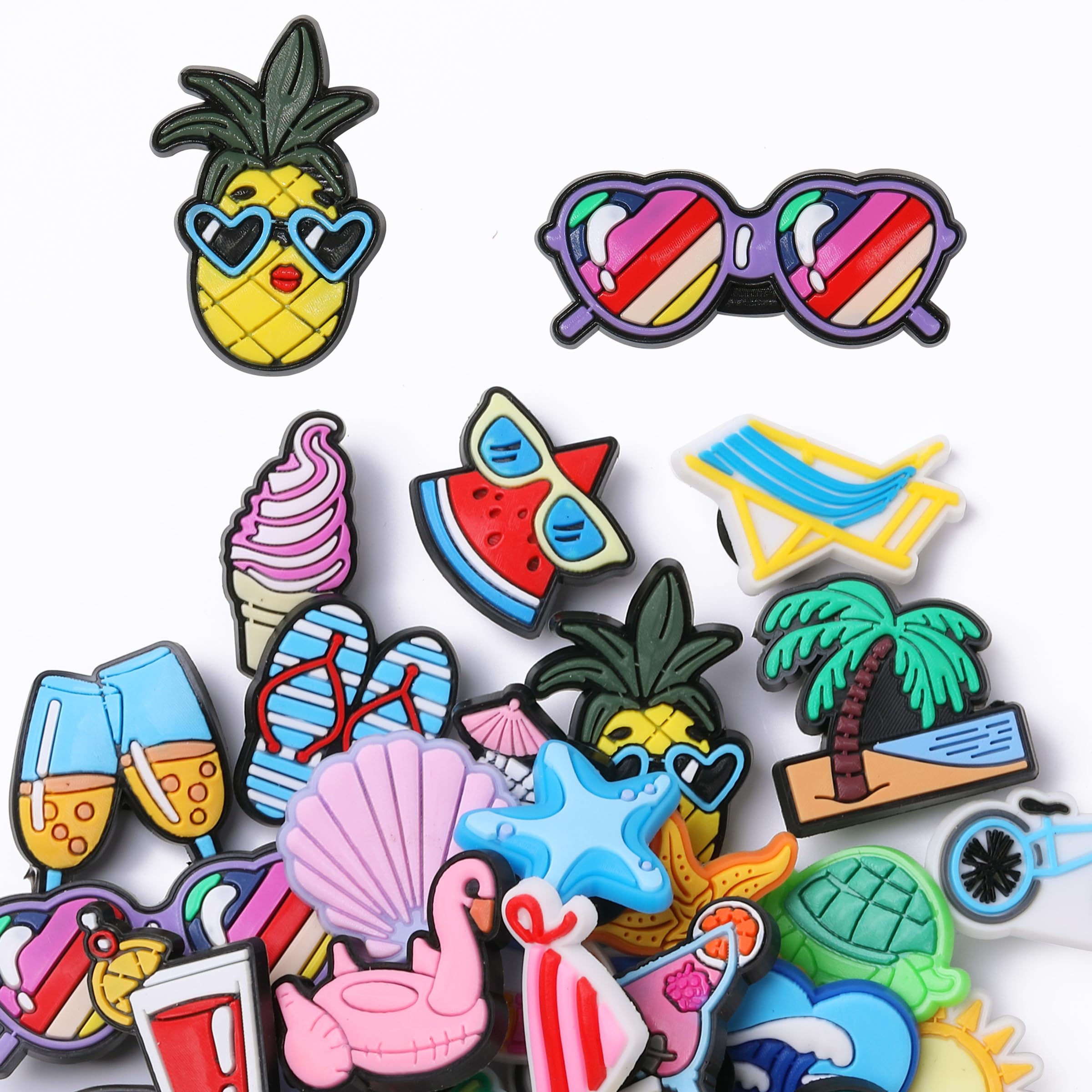 Mr. Pen- Different Charms, 30, 50, 60 Pcs, PVC Random Decoration Charms for Decoration