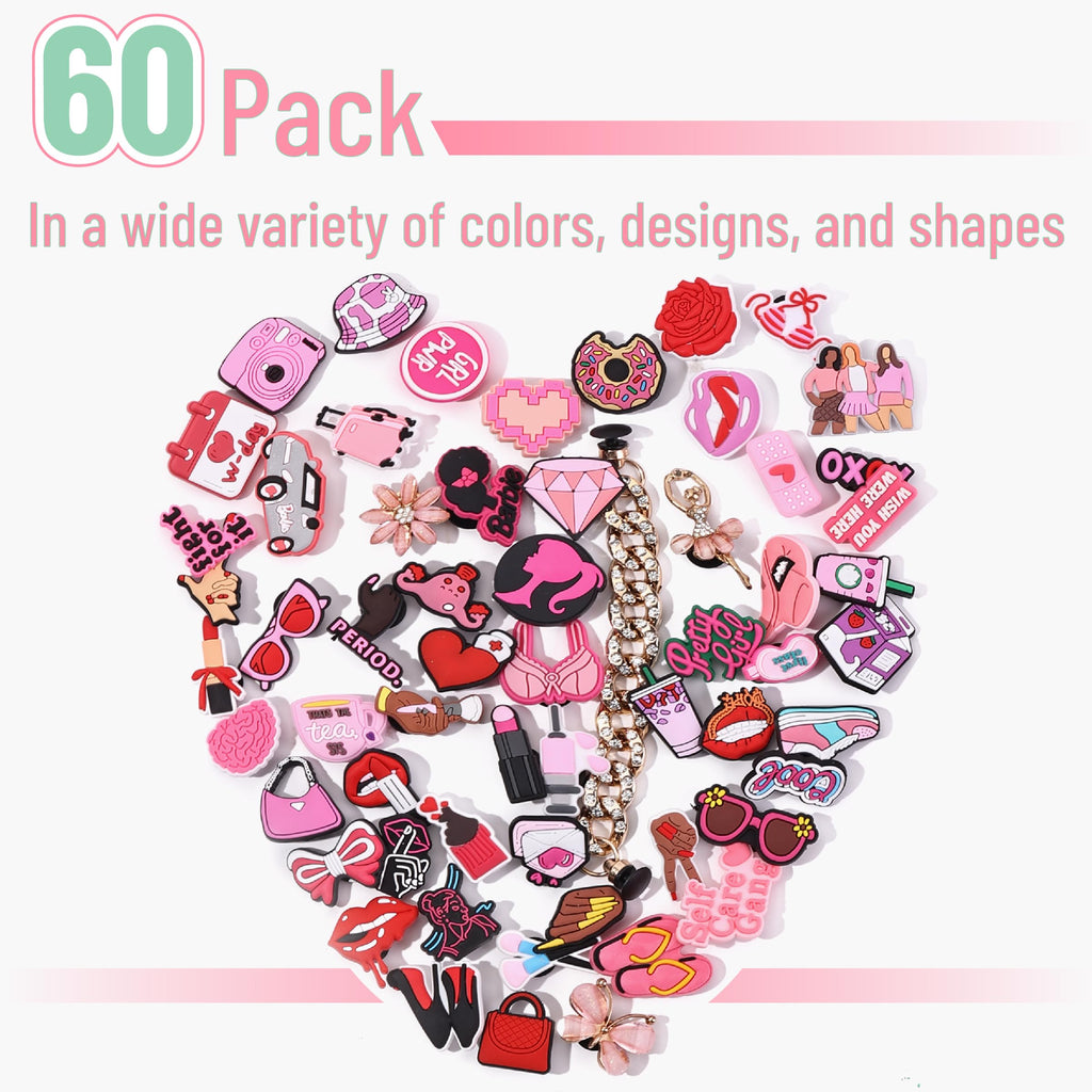 Mr. Pen- Different Charms, 30, 50, 60 Pcs, PVC Random Decoration Charms for Decoration