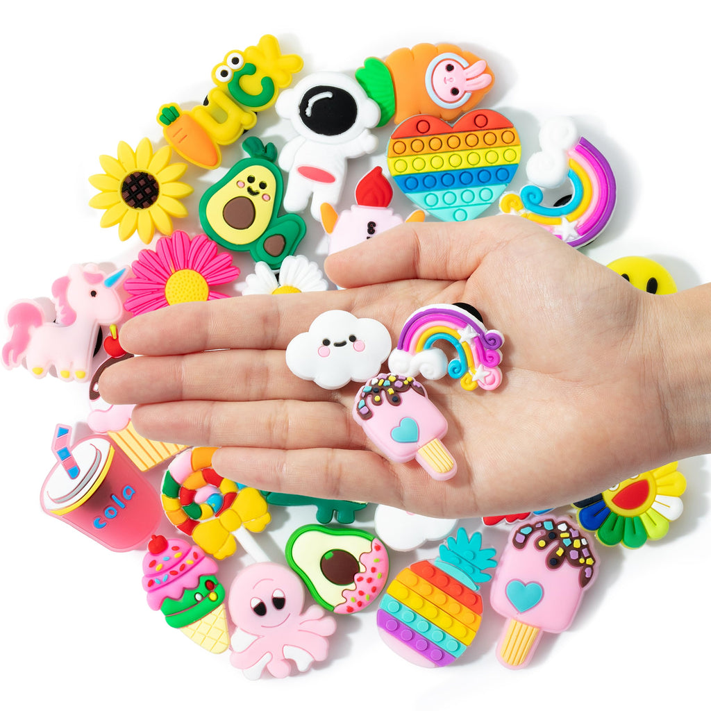 Mr. Pen- Different Charms, 30, 50, 60 Pcs, PVC Random Decoration Charms for Decoration