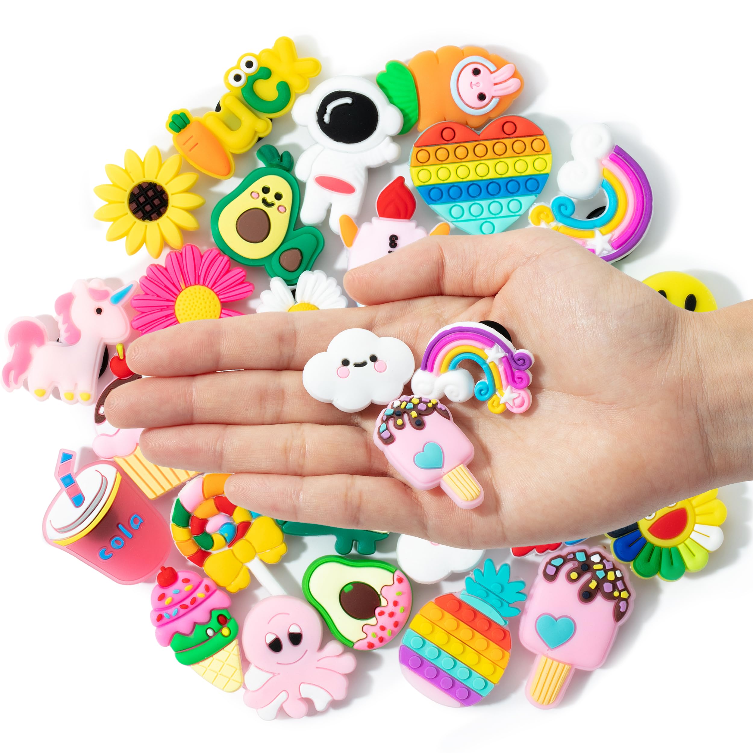Mr. Pen- Different Charms, 30, 50, 60 Pcs, PVC Random Decoration Charms for Decoration