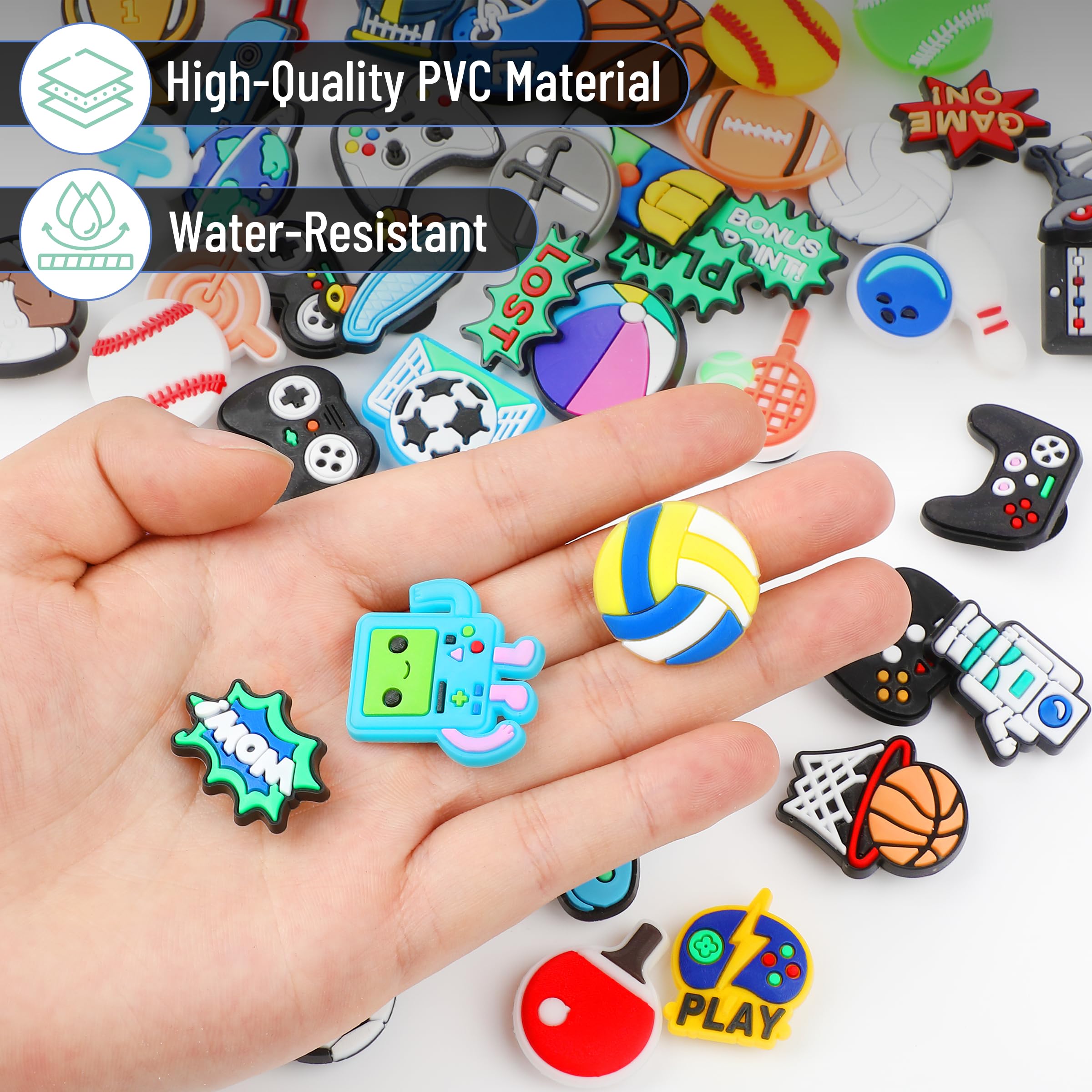 Mr. Pen- Different Charms, 30, 50, 60 Pcs, PVC Random Decoration Charms for Decoration