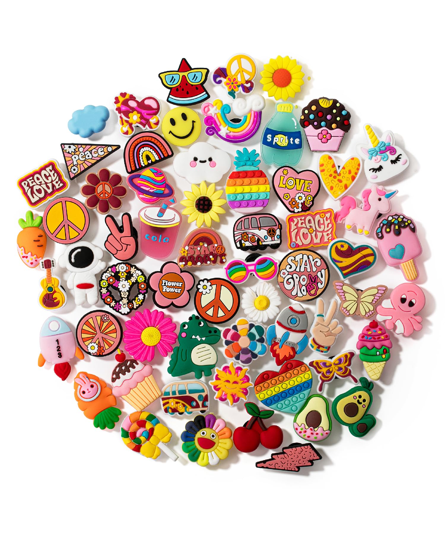 Mr. Pen- Different Charms, 30, 50, 60 Pcs, PVC Random Decoration Charms for Decoration