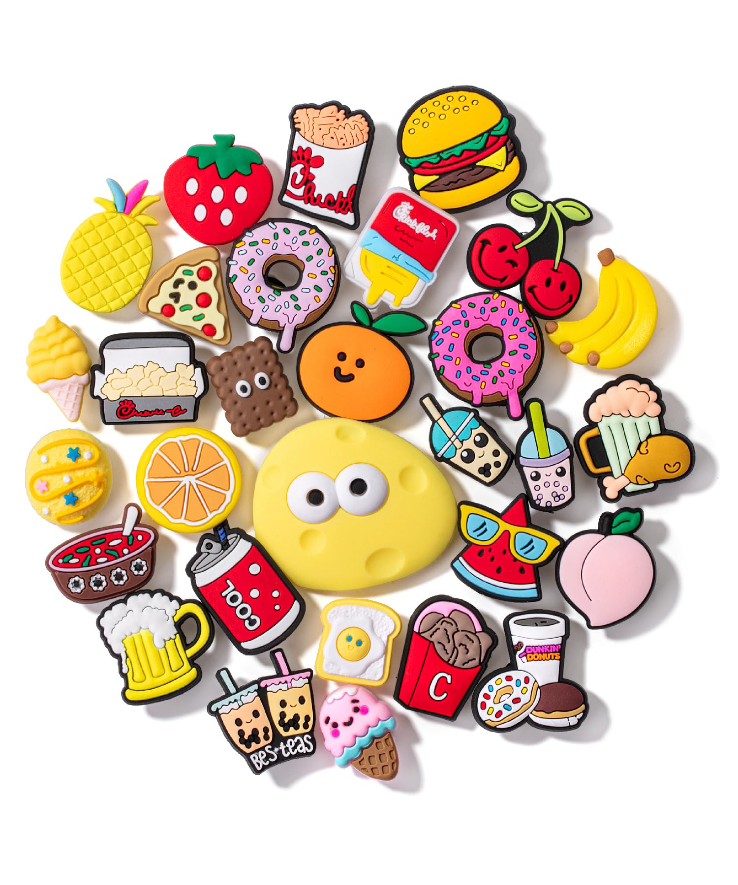 Mr. Pen- Different Charms, 30, 50, 60 Pcs, PVC Random Decoration Charms for Decoration