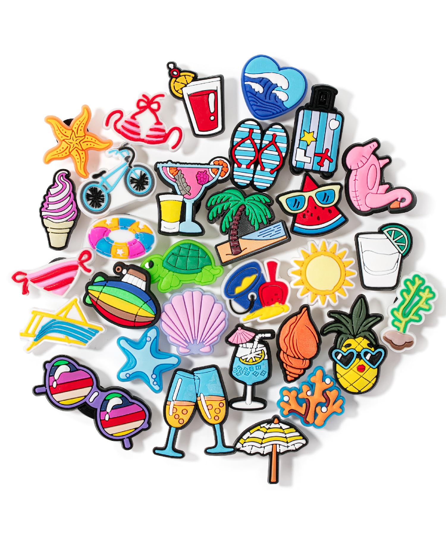 Mr. Pen- Different Charms, 30, 50, 60 Pcs, PVC Random Decoration Charms for Decoration