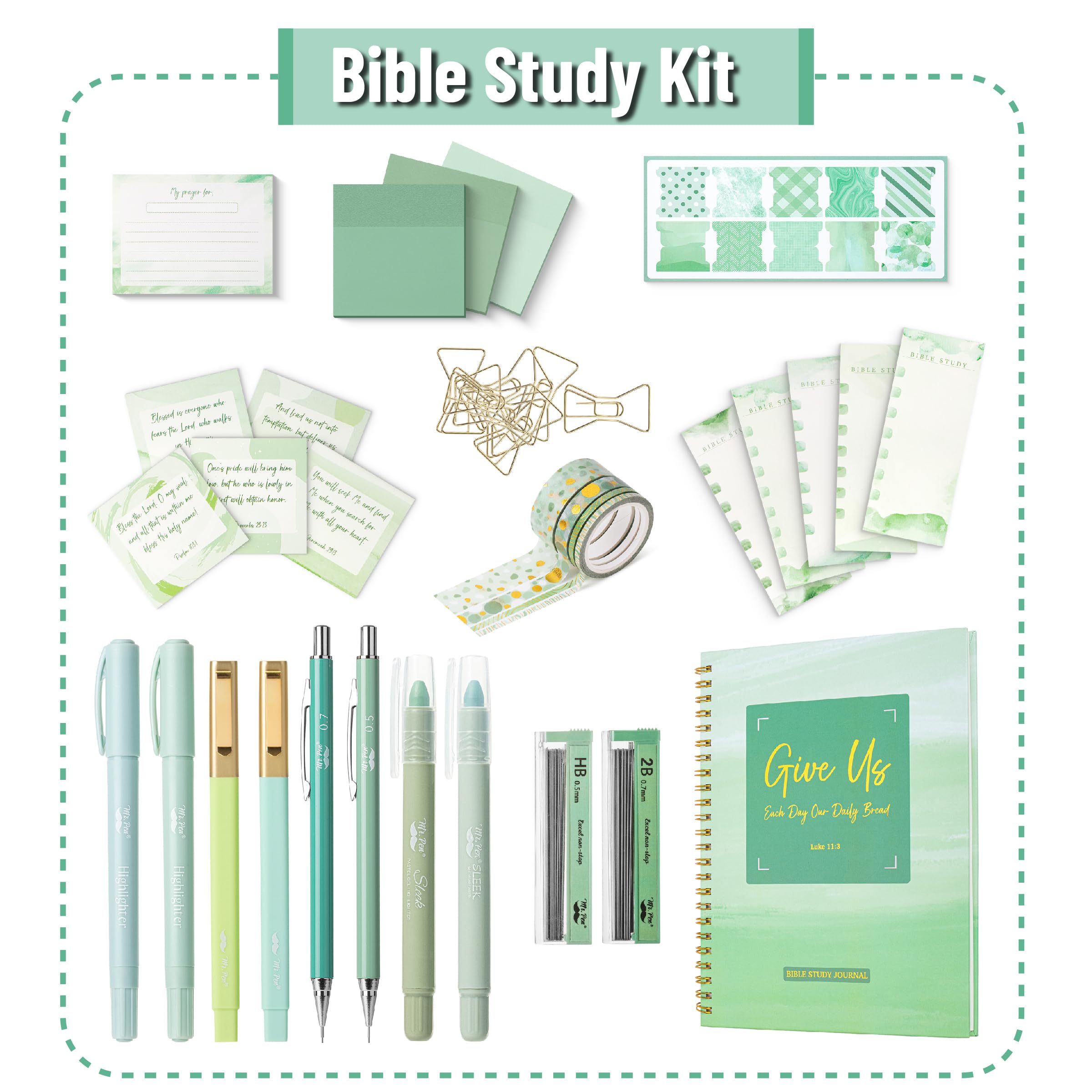Mr. Pen- Bible Journaling Kit for Women, Golden Blush Color Theme, Bible Study Supplies Journaling Kit