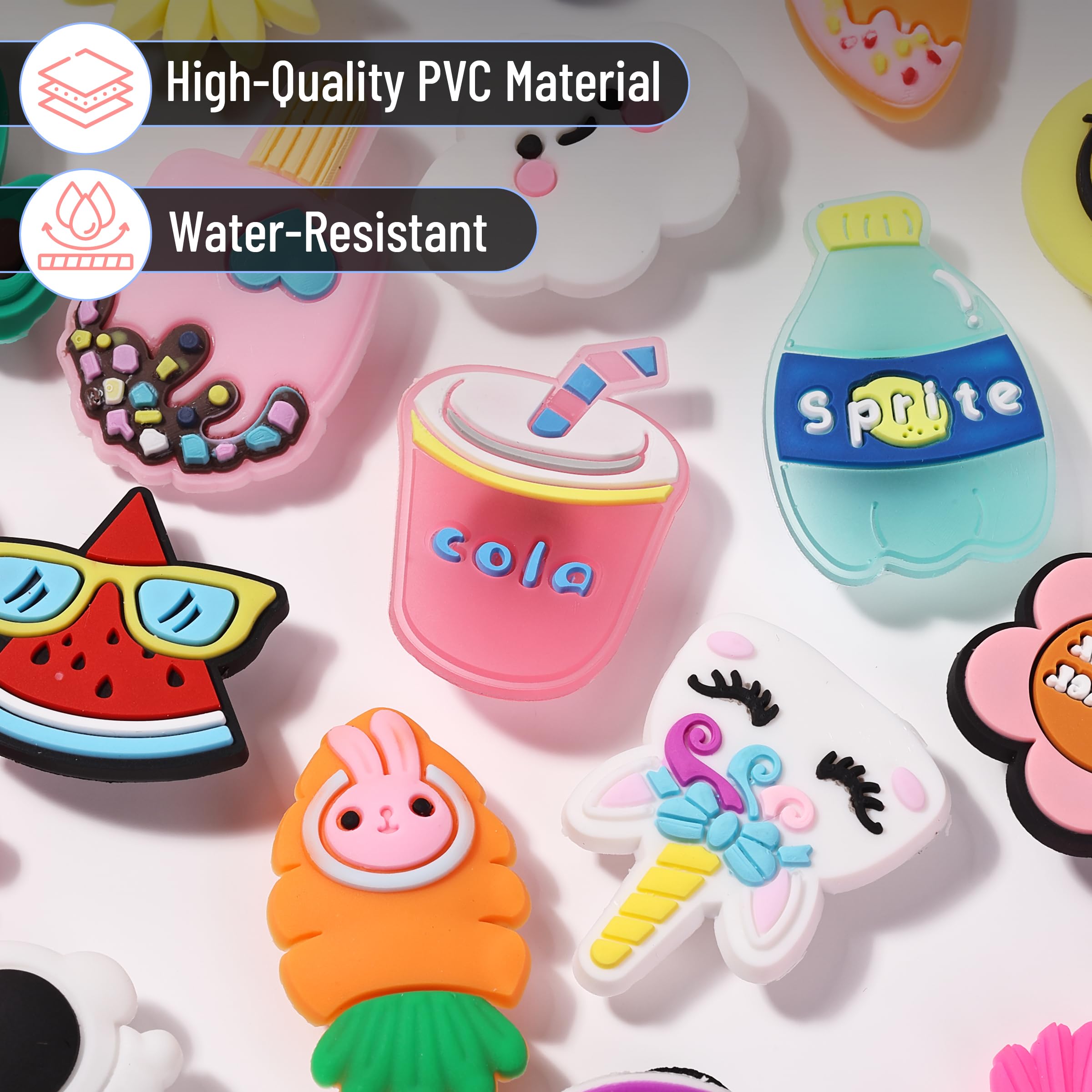 Mr. Pen- Different Charms, 30, 50, 60 Pcs, PVC Random Decoration Charms for Decoration