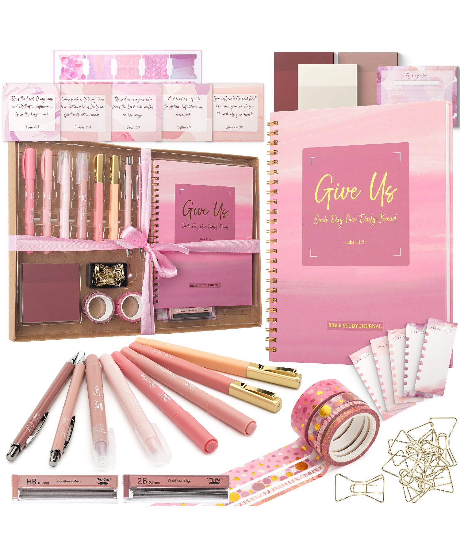 Mr. Pen- Bible Journaling Kit for Women, Golden Blush Color Theme, Bible Study Supplies Journaling Kit