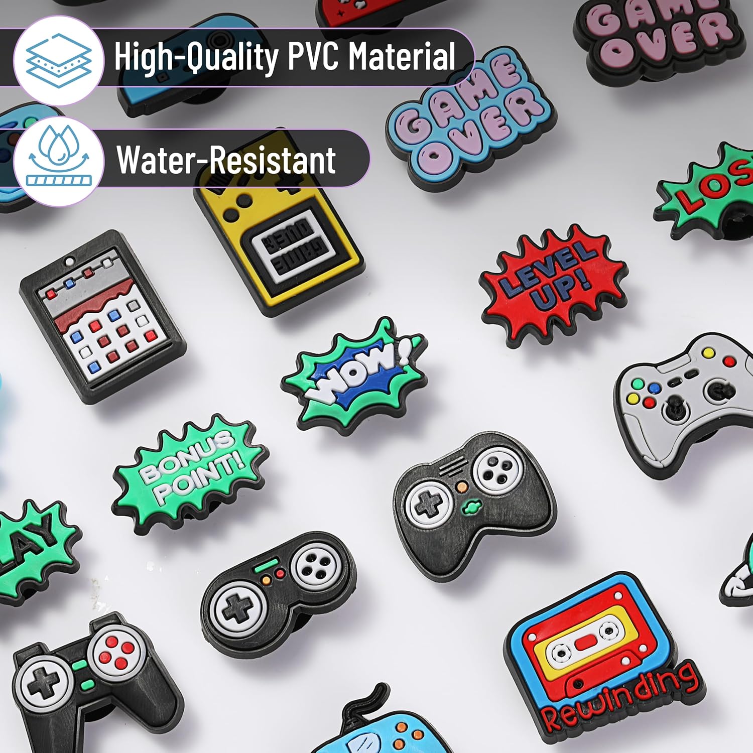 Mr. Pen- Different Charms, 30, 50, 60 Pcs, PVC Random Decoration Charms for Decoration