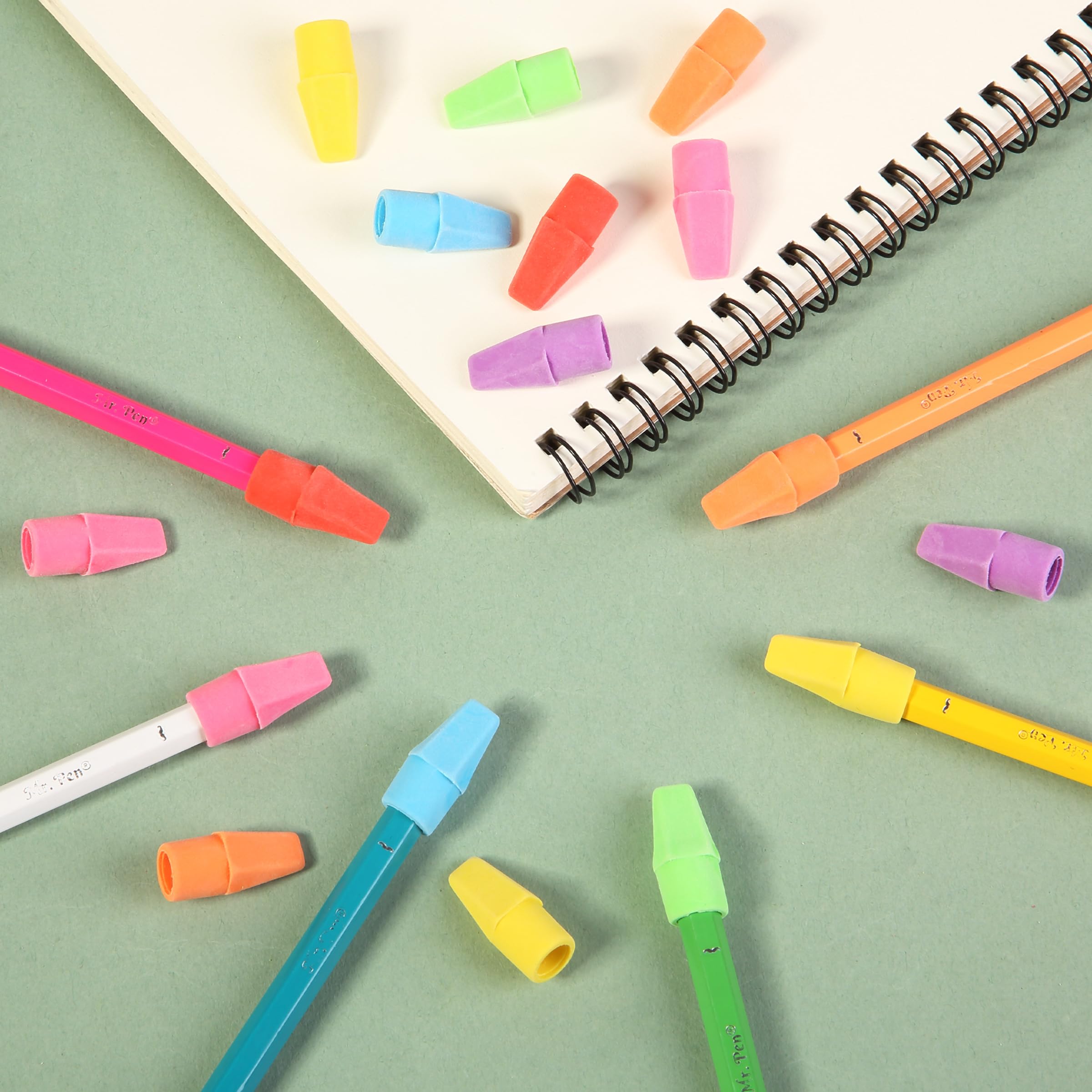 Mr. Pen Erasers for Pencils, 120 Pack, Pencil Top Erasers, Eraser Caps, Cap Tops, Topper Erasers. Ereaser