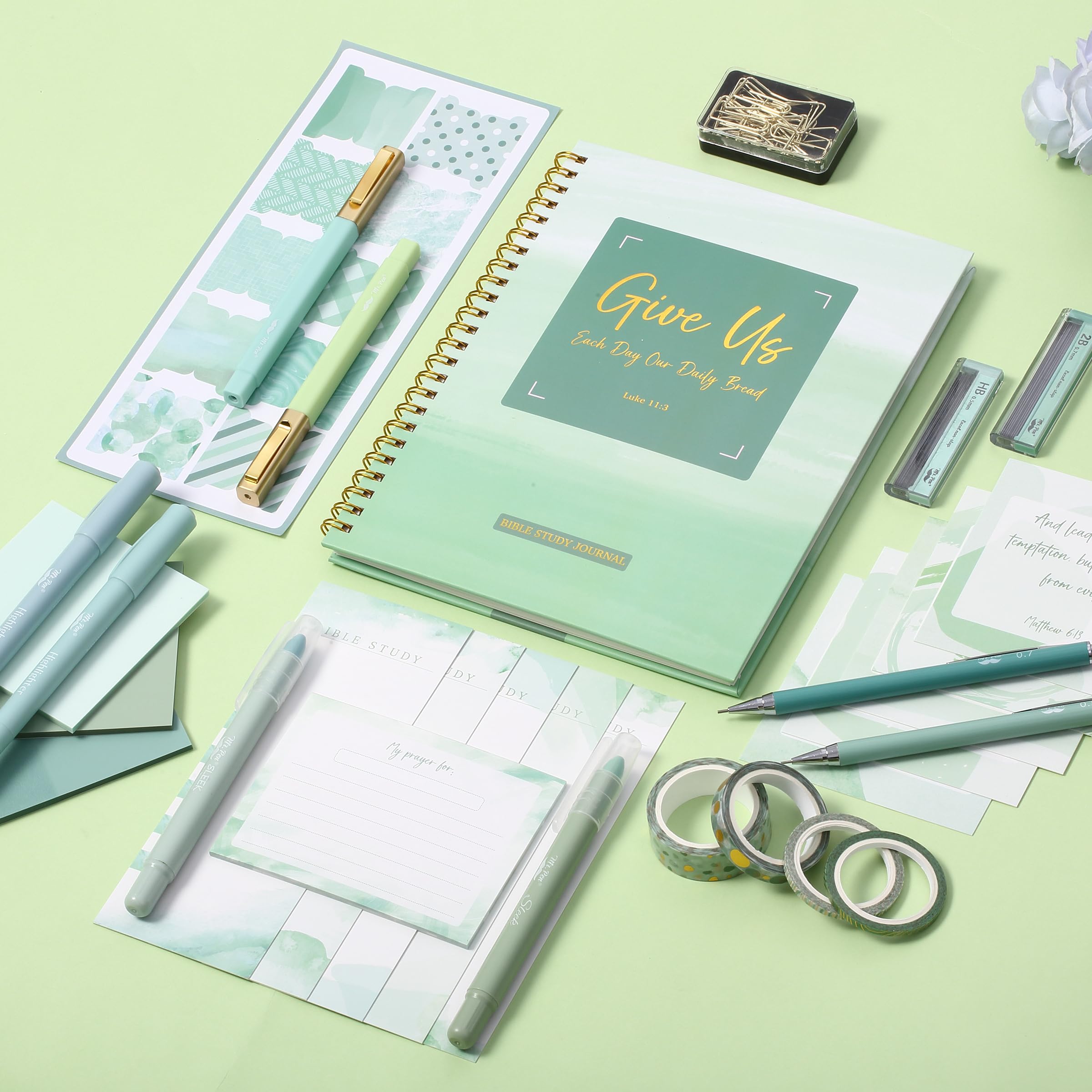 Mr. Pen- Bible Journaling Kit for Women, Forest Mist Color Theme, Bible Study Supplies Journaling Kit