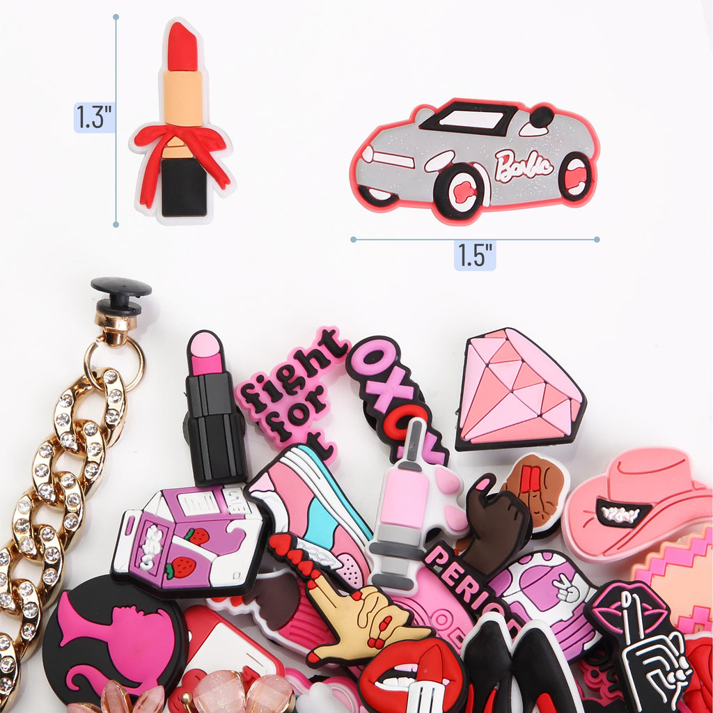 Mr. Pen- Different Charms, 30, 50, 60 Pcs, PVC Random Decoration Charms for Decoration