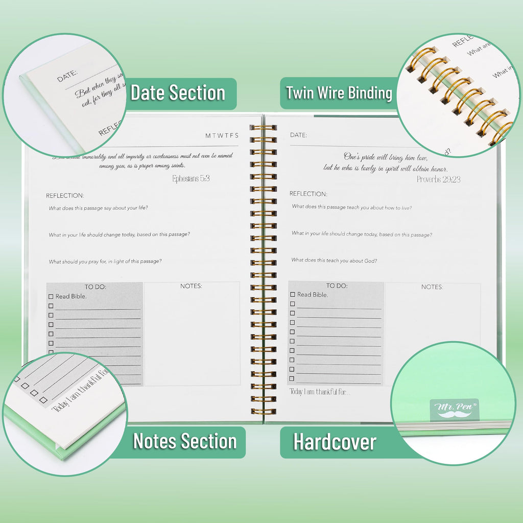 Mr. Pen- Bible Journaling Kit for Women, Forest Mist Color Theme, Bible Study Supplies Journaling Kit
