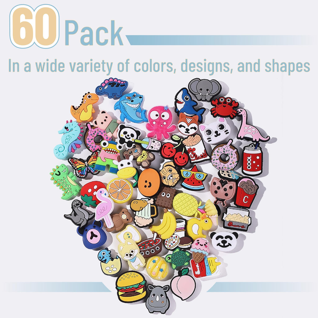 Mr. Pen- Different Charms, 30, 50, 60 Pcs, PVC Random Decoration Charms for Decoration