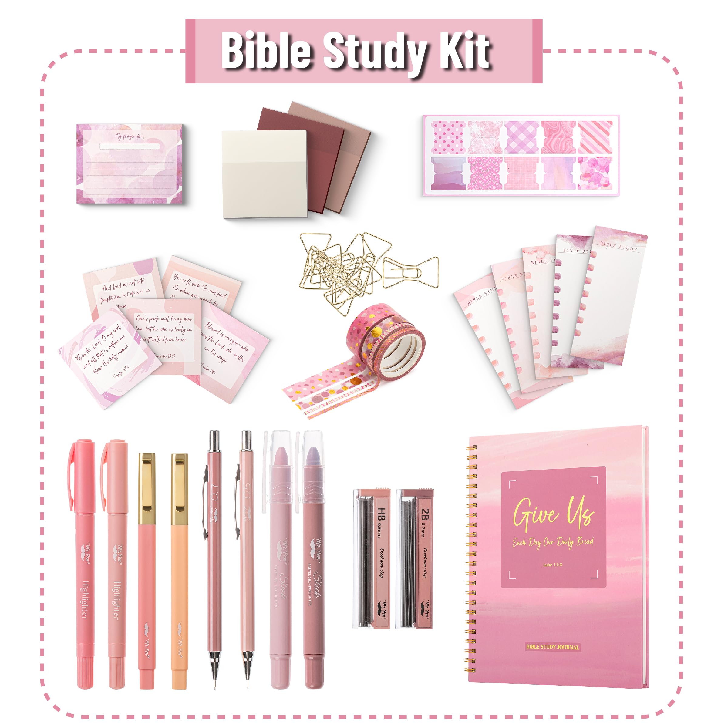 Mr. Pen- Bible Journaling Kit for Women, Forest Mist Color Theme, Bible Study Supplies Journaling Kit