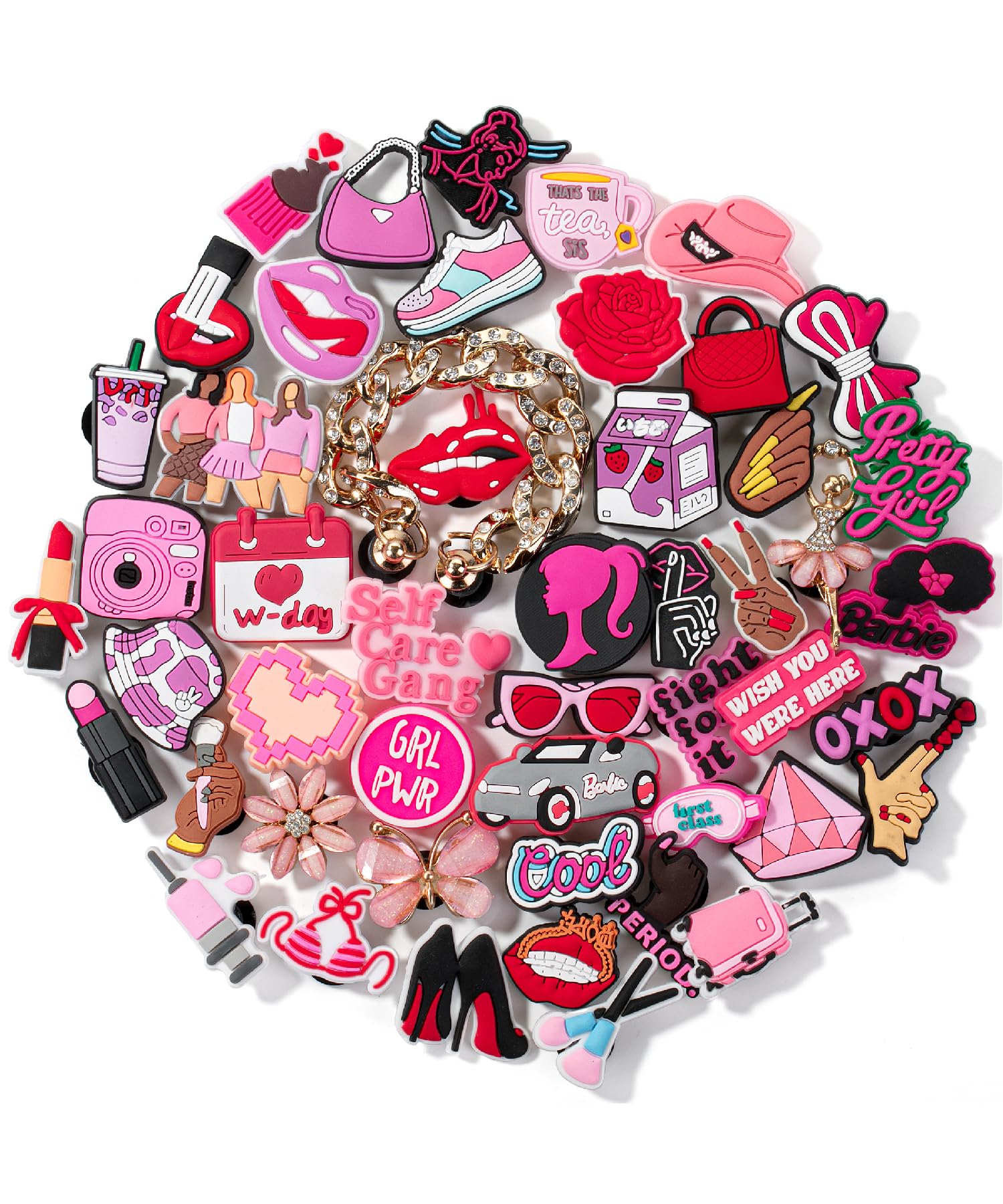 Mr. Pen- Different Charms, 30, 50, 60 Pcs, PVC Random Decoration Charms for Decoration