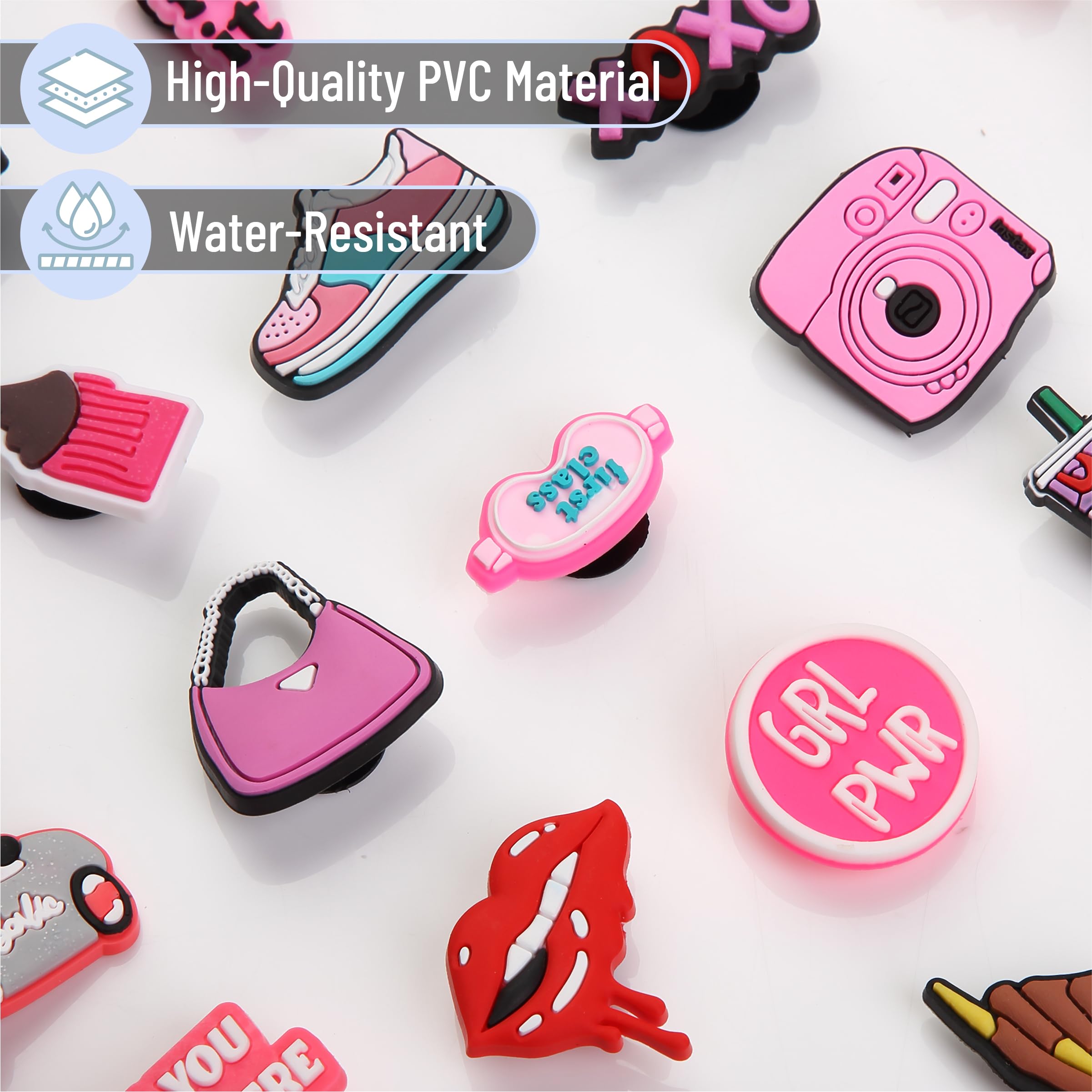 Mr. Pen- Different Charms, 30, 50, 60 Pcs, PVC Random Decoration Charms for Decoration