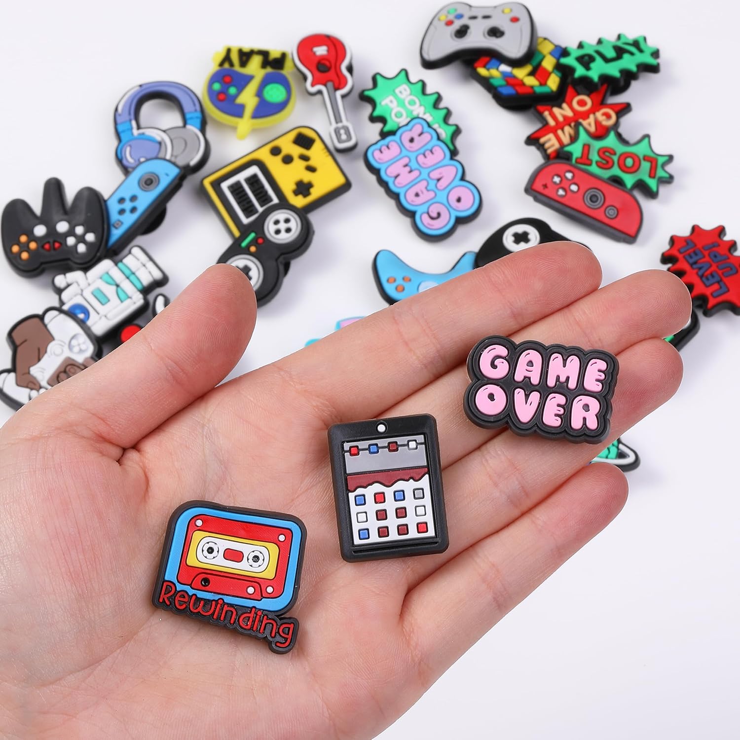 Mr. Pen- Different Charms, 30, 50, 60 Pcs, PVC Random Decoration Charms for Decoration