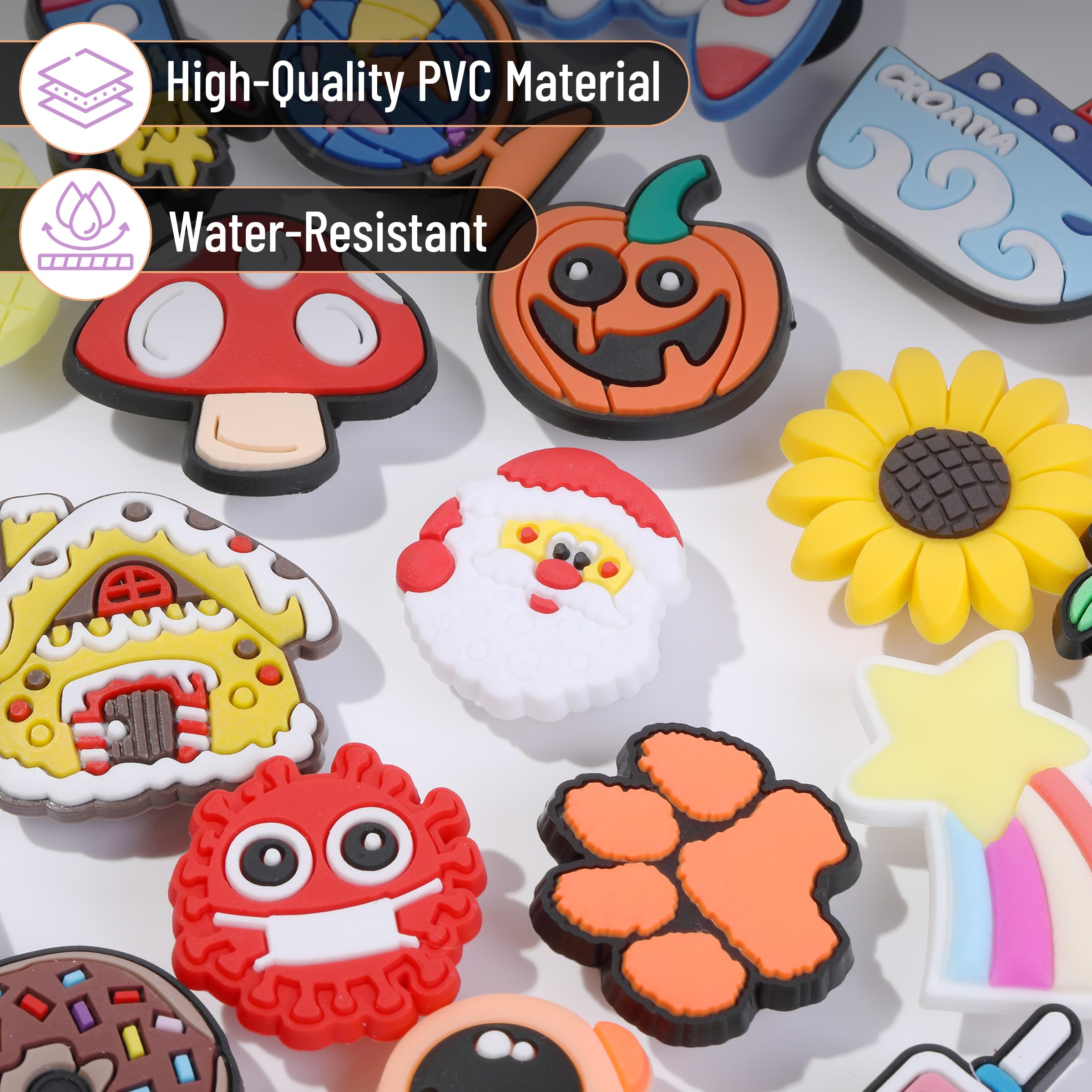Mr. Pen- Different Charms, 30, 50, 60 Pcs, PVC Random Decoration Charms for Decoration