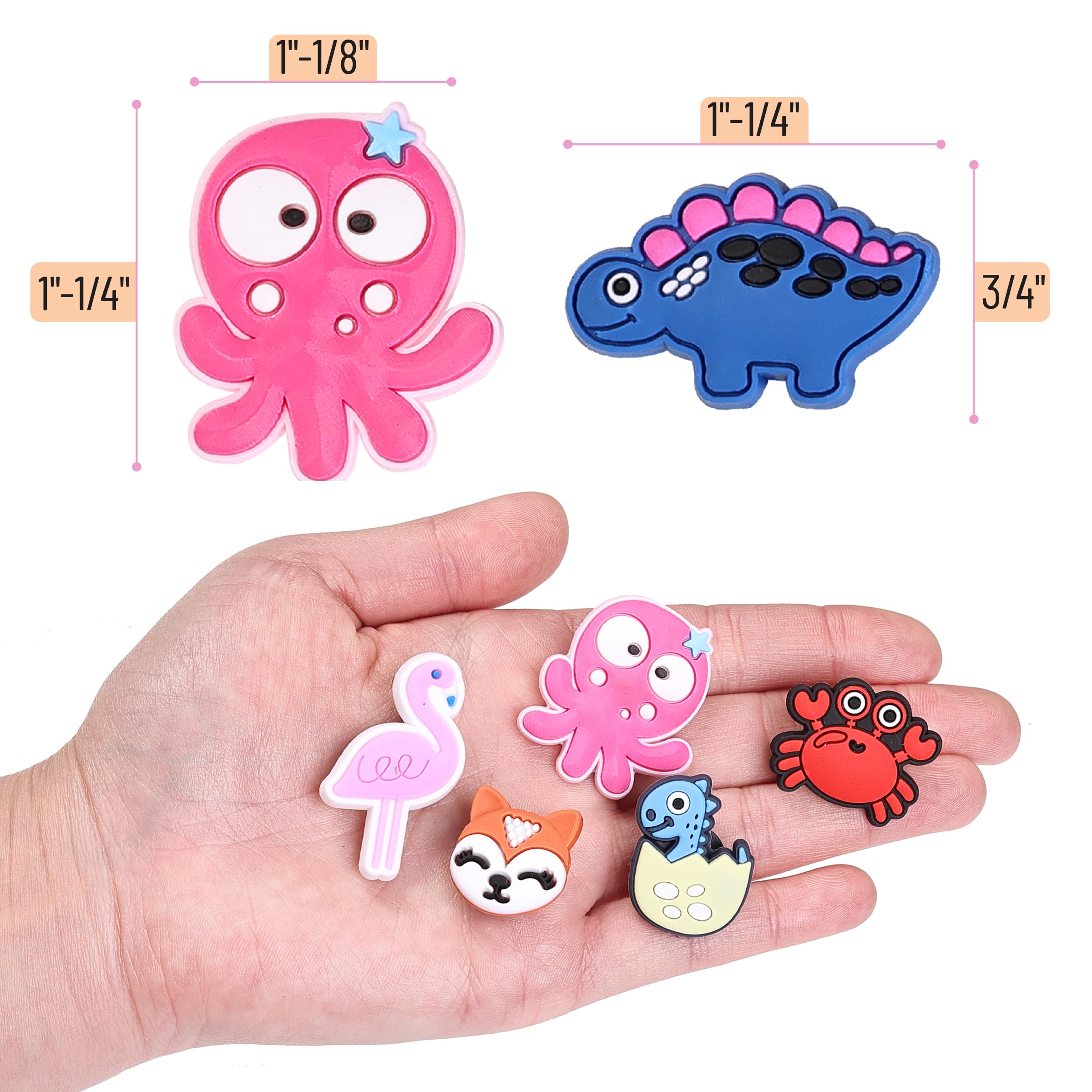 Mr. Pen- Different Charms, 30, 50, 60 Pcs, PVC Random Decoration Charms for Decoration